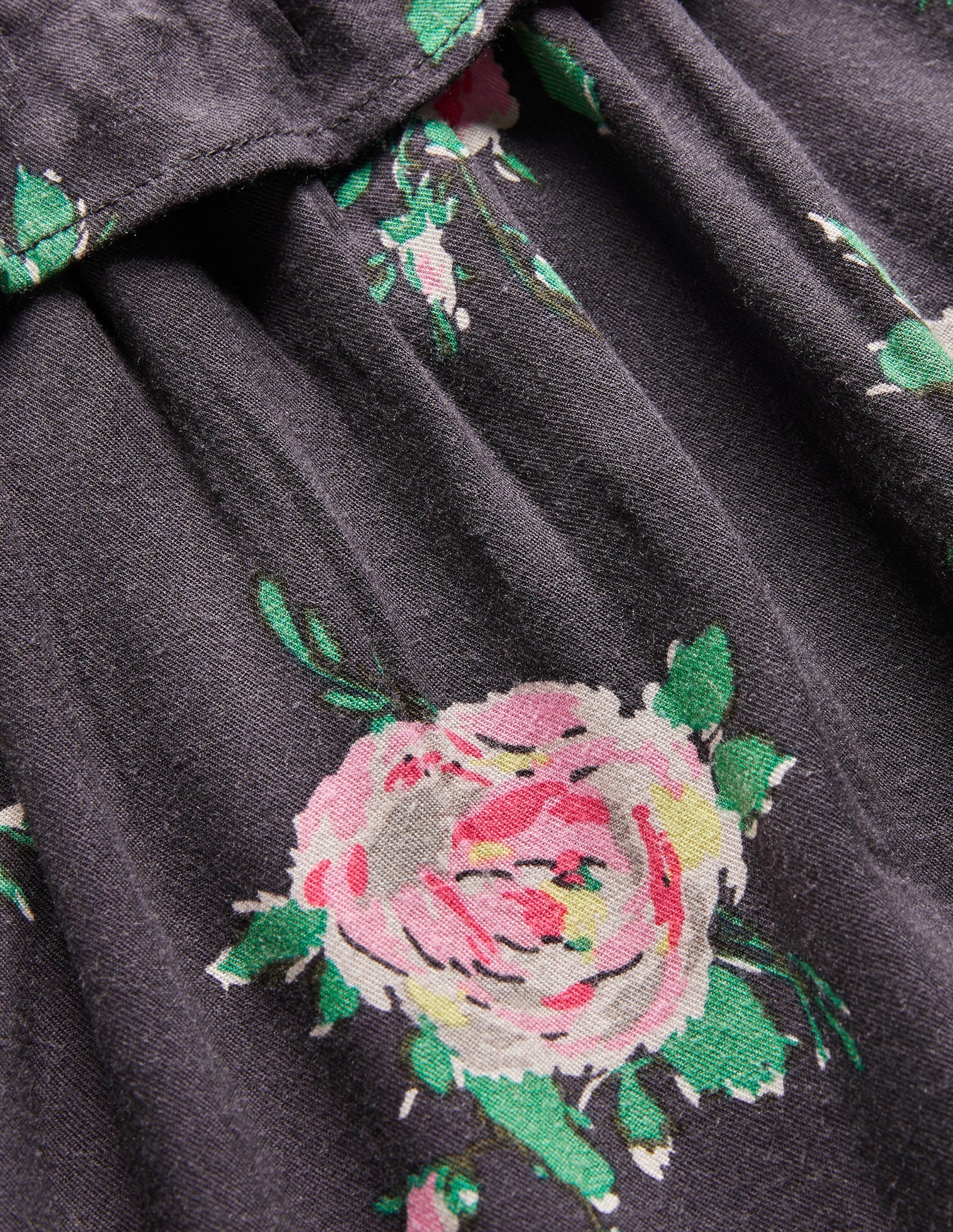 Woven Printed Dress-Soot Grey Rose - Image 3