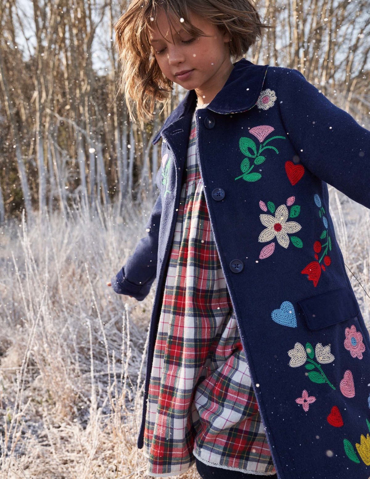 Woven Printed Dress-Ivory/Red Check-4