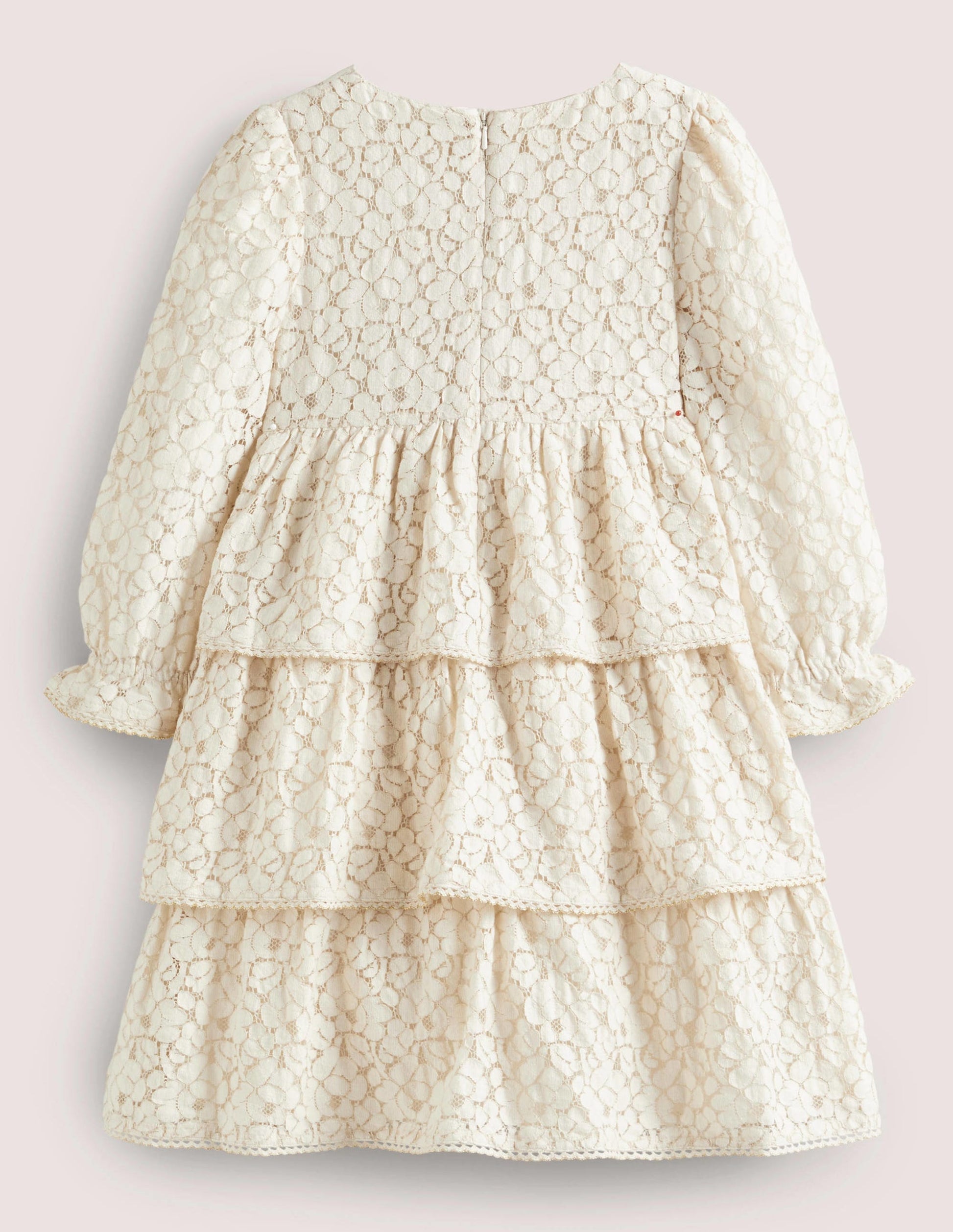 Lace Tiered Party Dress-Vanilla Pod-2