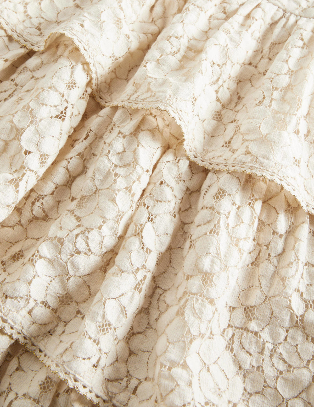 Lace Tiered Party Dress-Vanilla Pod-3