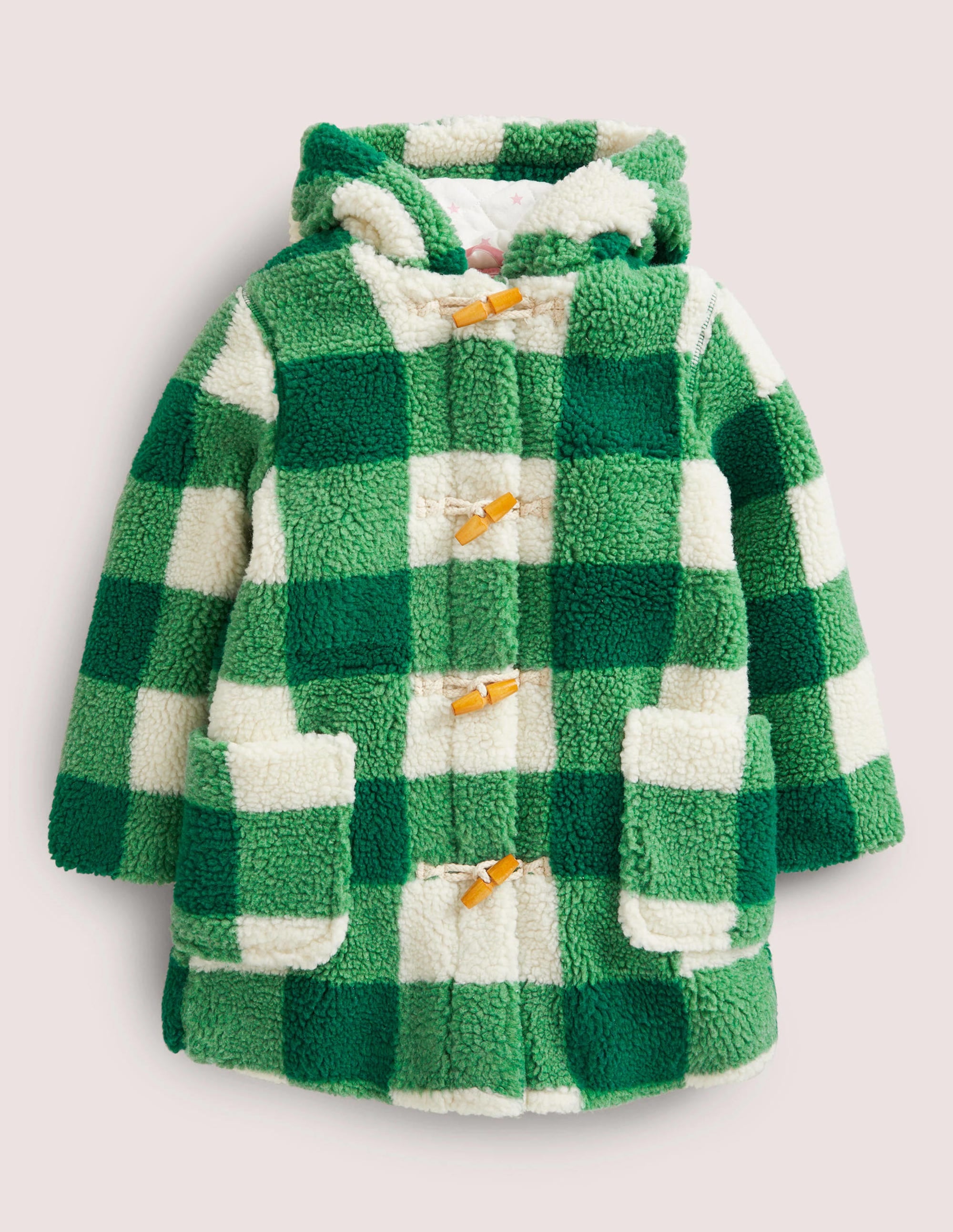 Borg Coat-Green Borg Gingham - Image 1