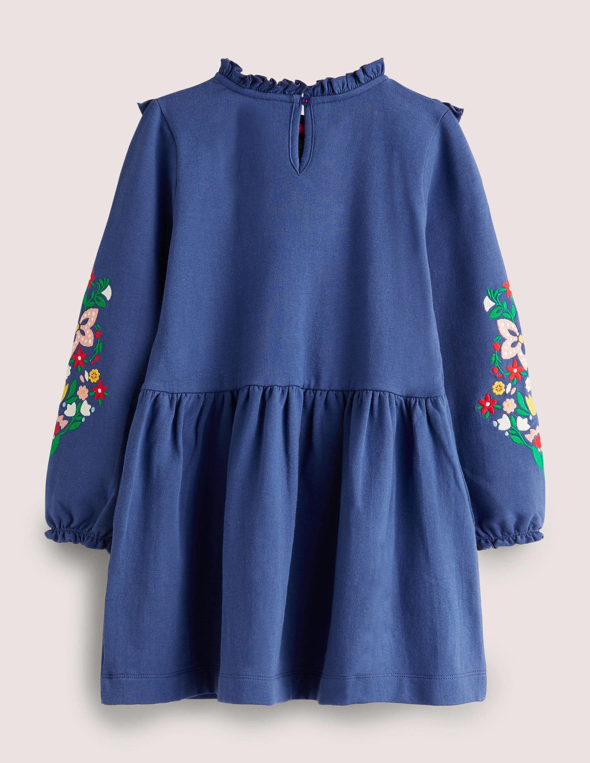Embroidered Sweat Dress-Starboard Navy - Image 2