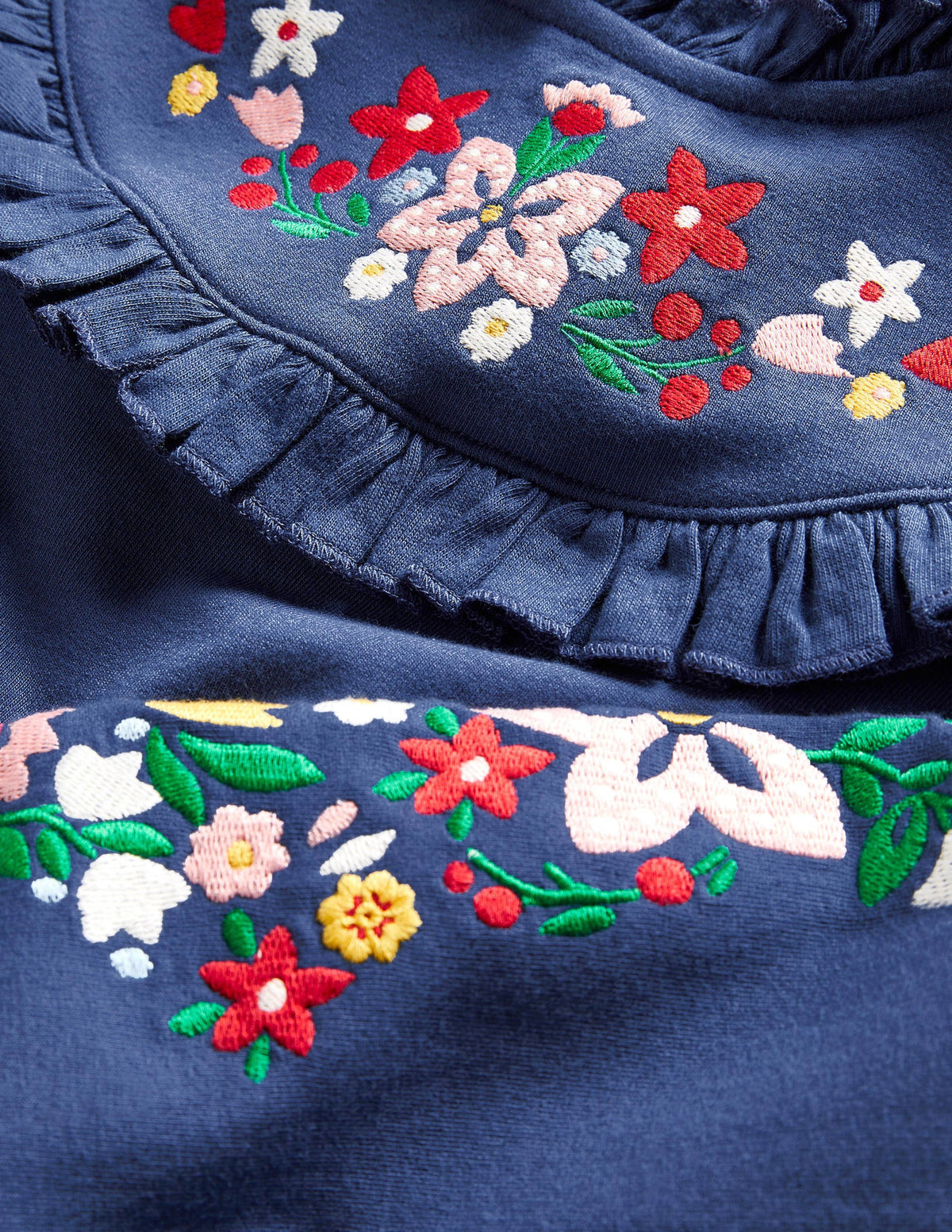 Embroidered Sweat Dress-Starboard Navy - Image 3