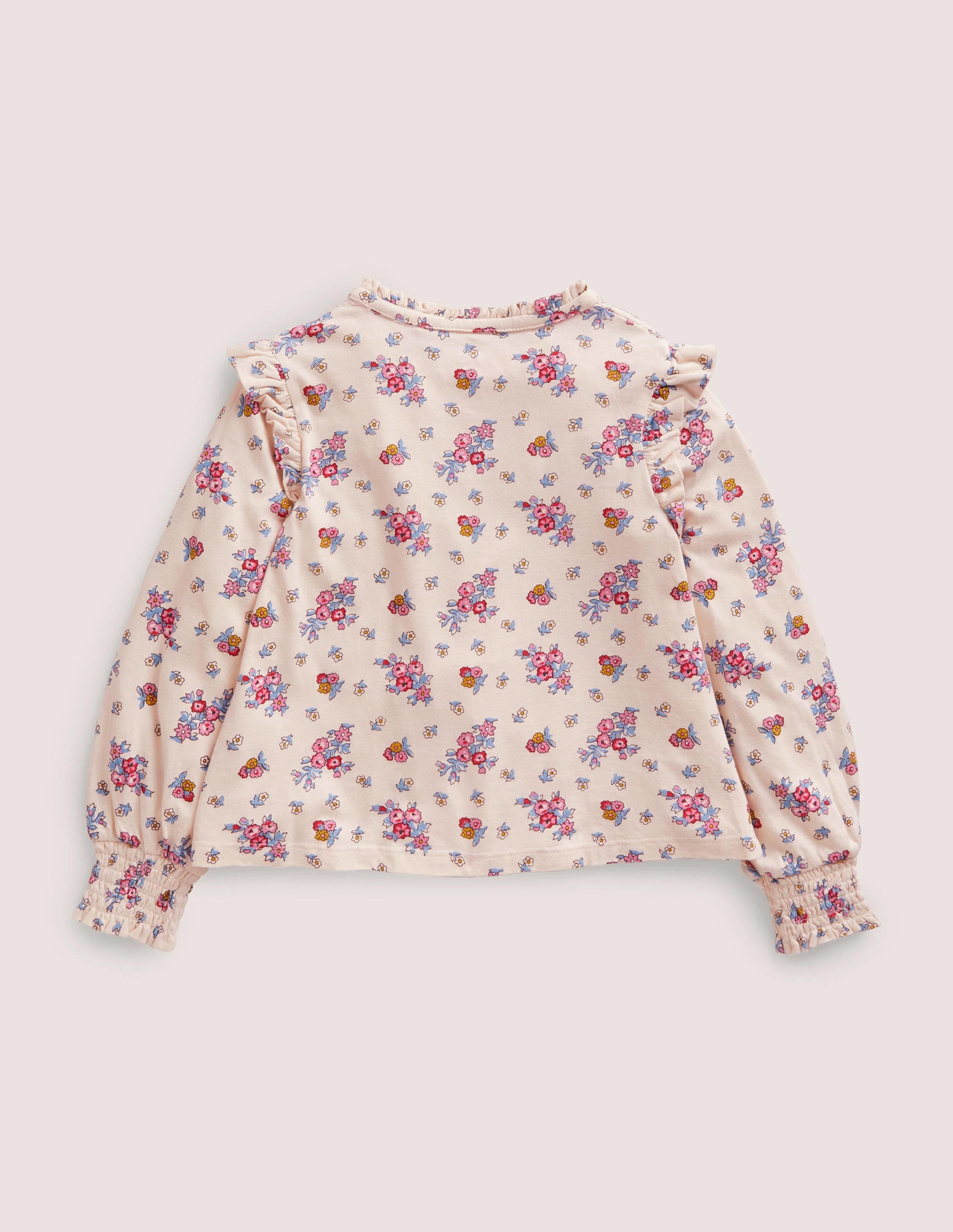 Smocked Placket Top-Vanilla Pod Flower Bouquet - Image 2