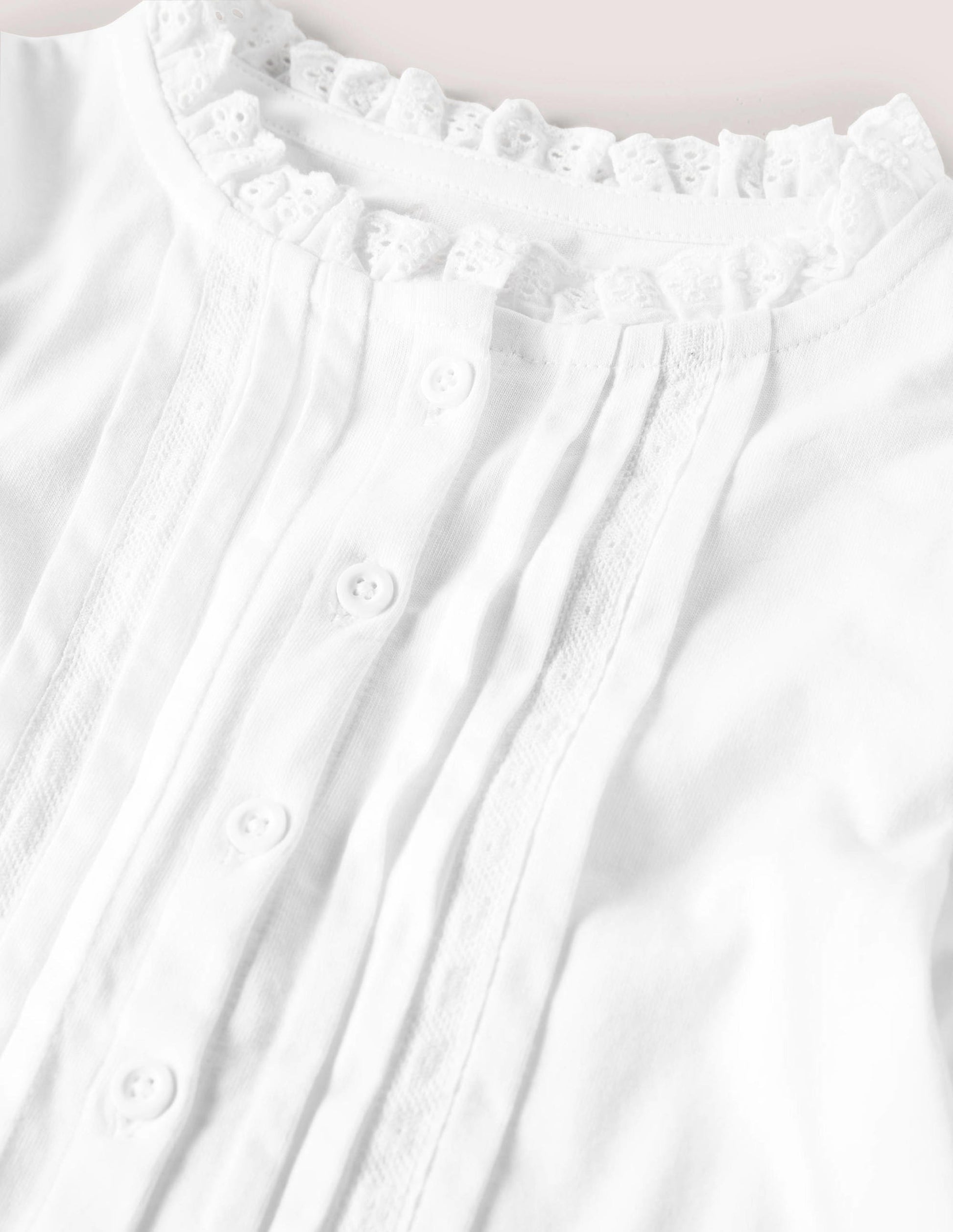 Pretty Button Down Top-White-3