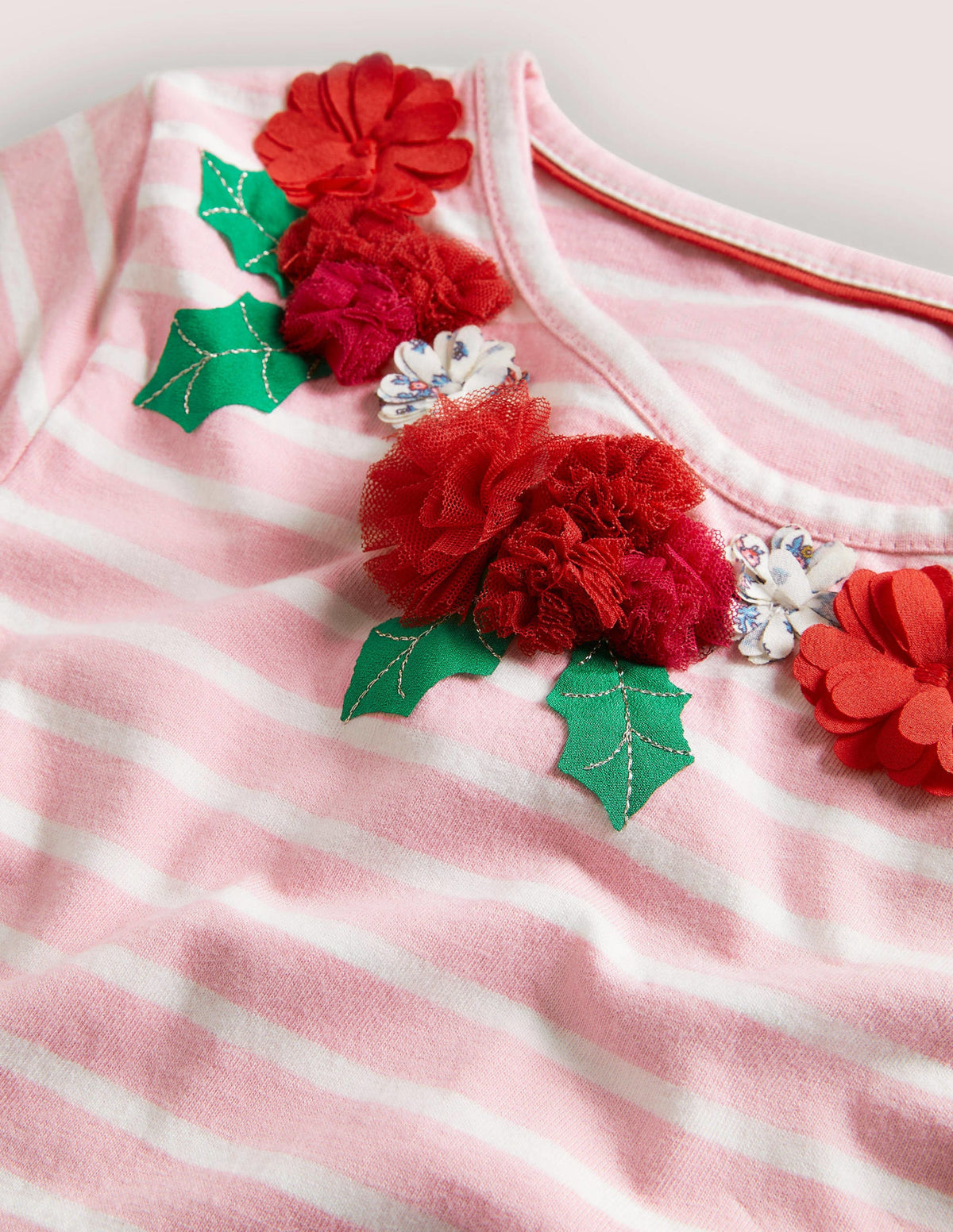 Flutter Appliqué Breton-Cameo Pink/ Ivory Floral - Image 3