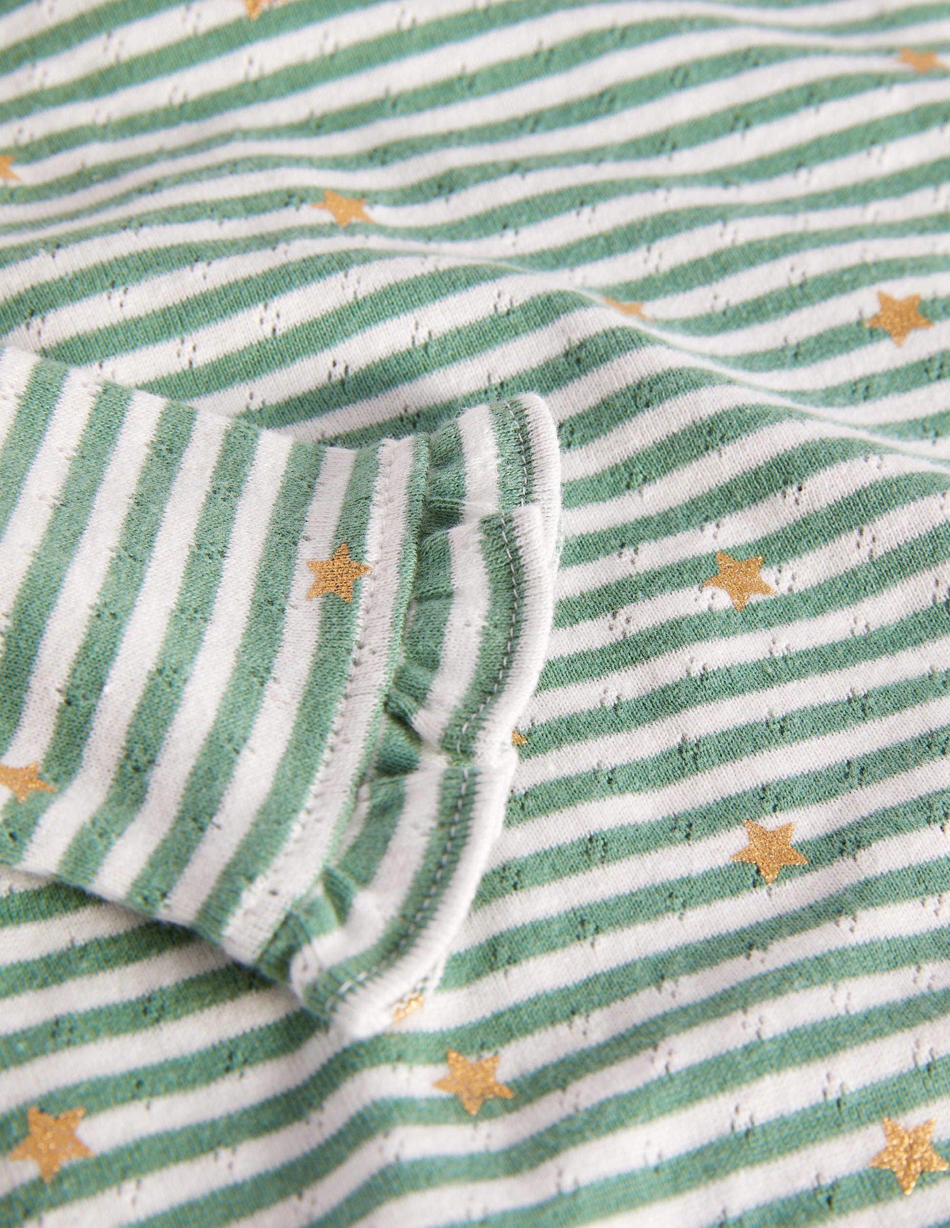 Sparkly Ruffle Pointelle Top-Ivory/Csarite Star-3