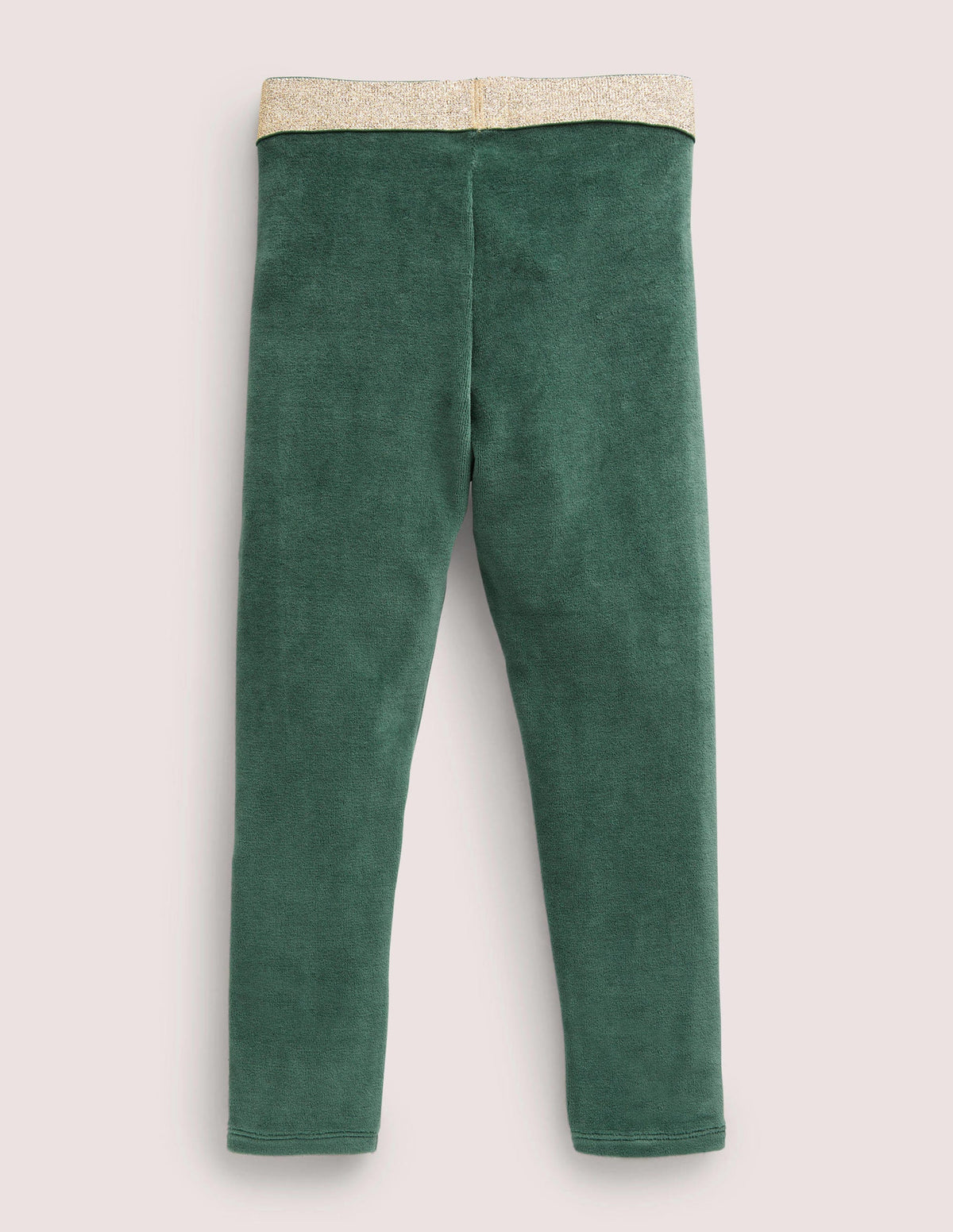 Sparkle Waist Velvet Leggings-Trekking Green-2