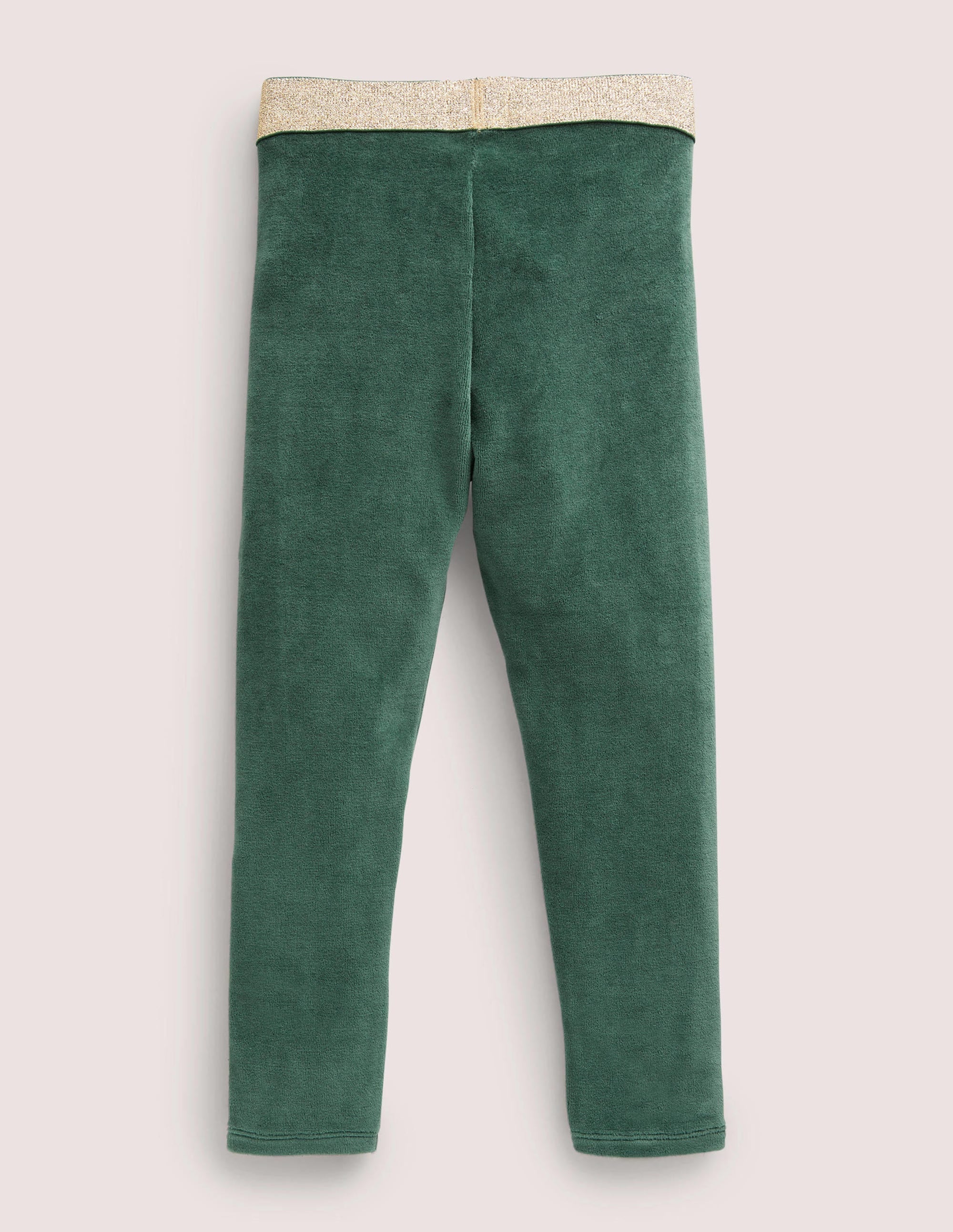 Sparkle Waist Velvet Leggings-Trekking Green - Image 2