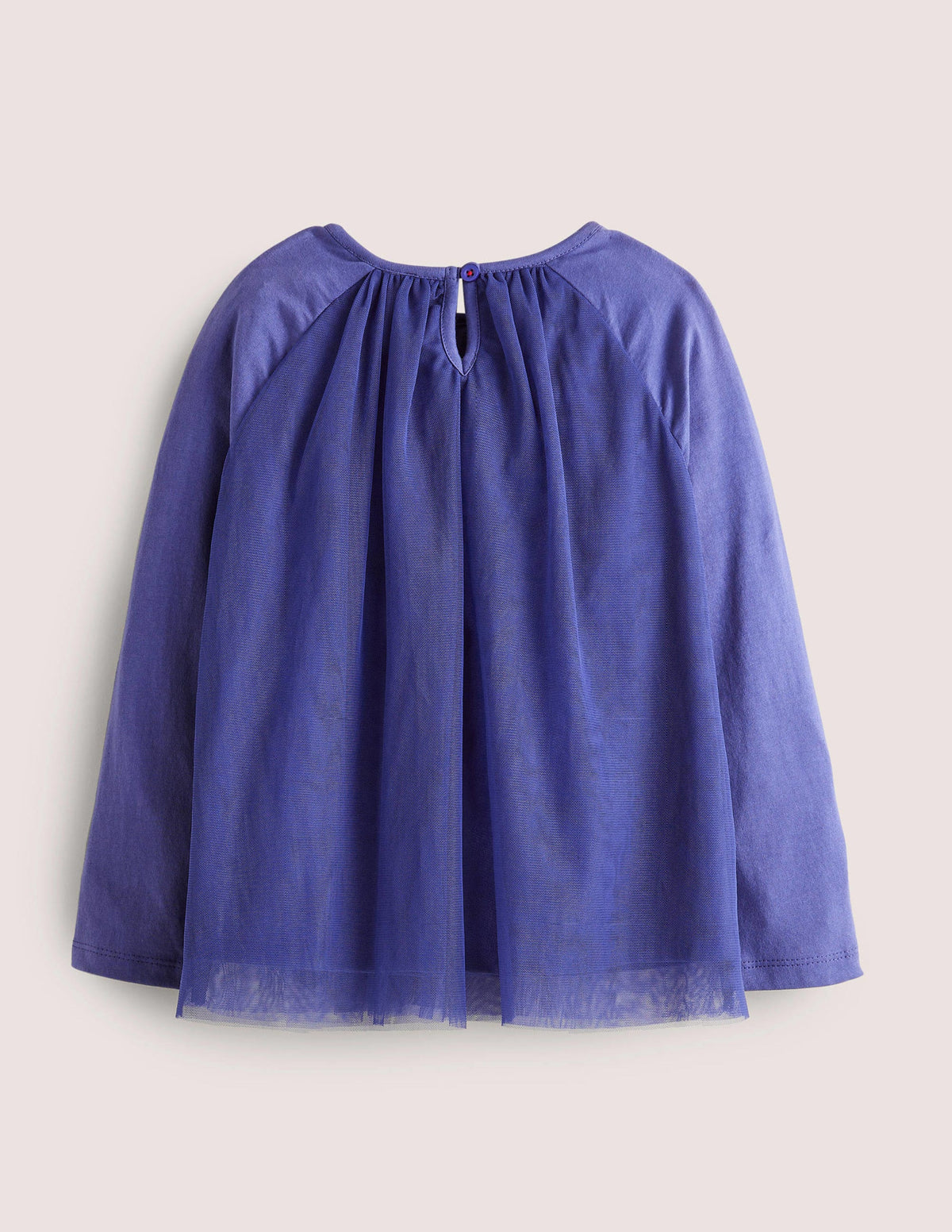 Appliqué Tulle Top-Starboard Blue Flutter Hearts - Image 2