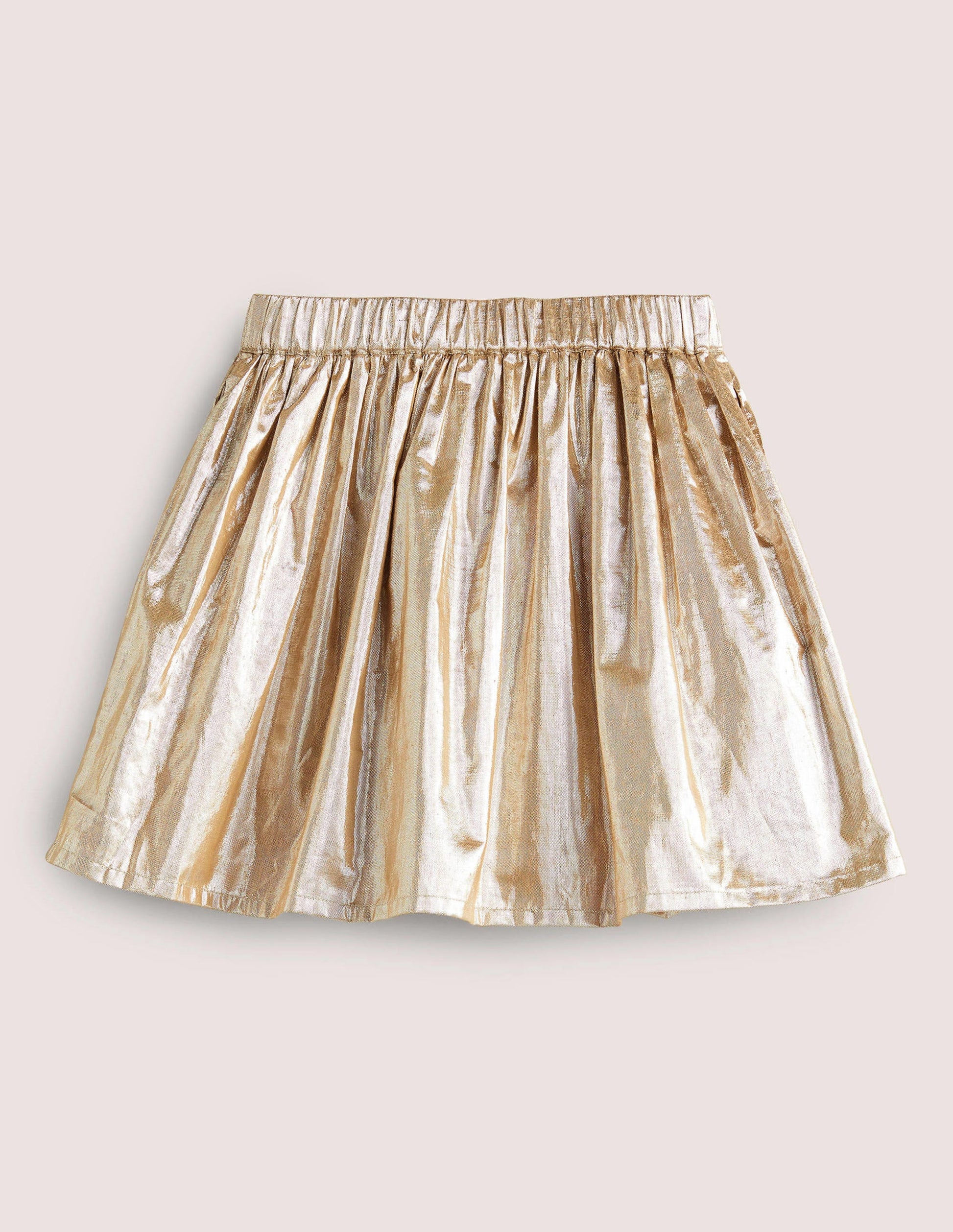 Metallic Party Skirt-Silver Metallic-2