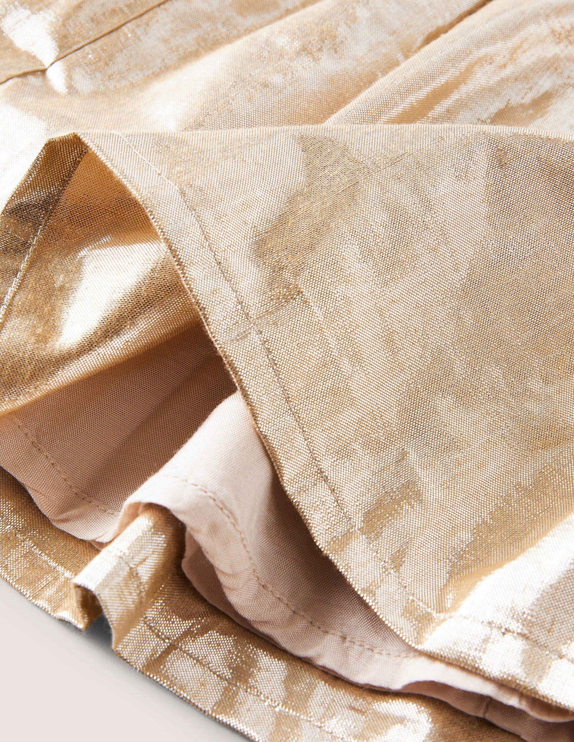 Metallic Party Skirt-Silver Metallic-3