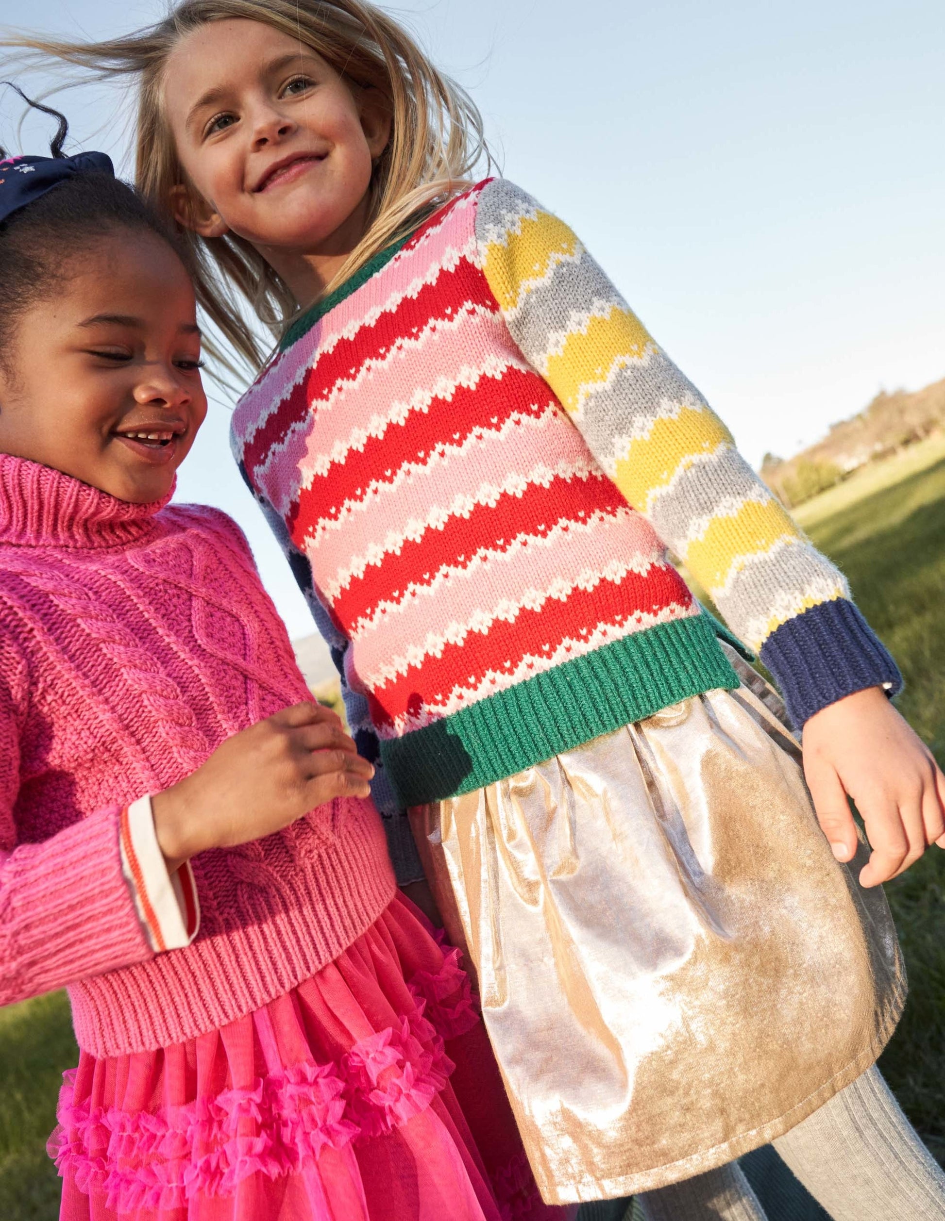 Metallic Party Skirt-Silver Metallic-4