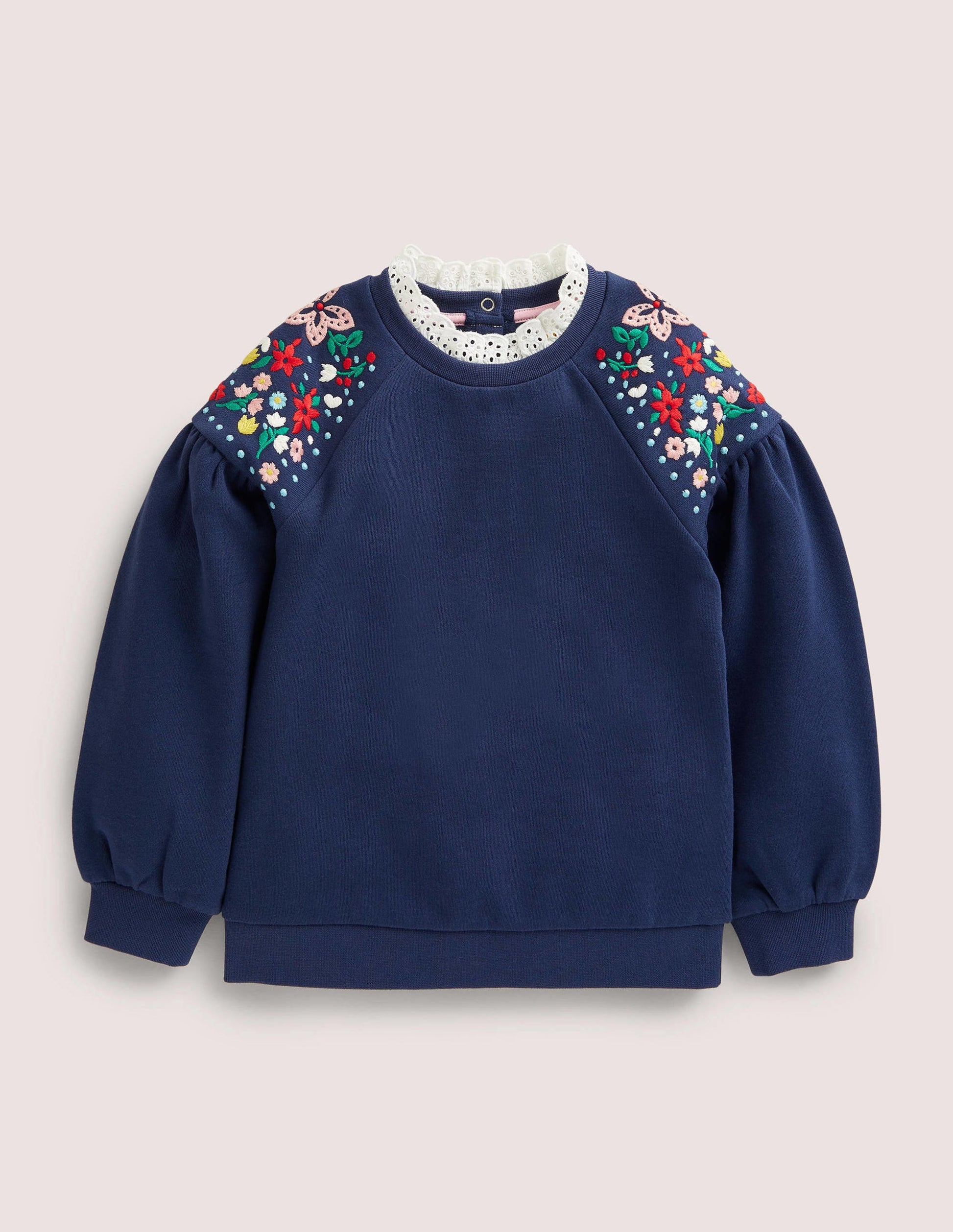 Embroidered Sweatshirt-College Navy-1