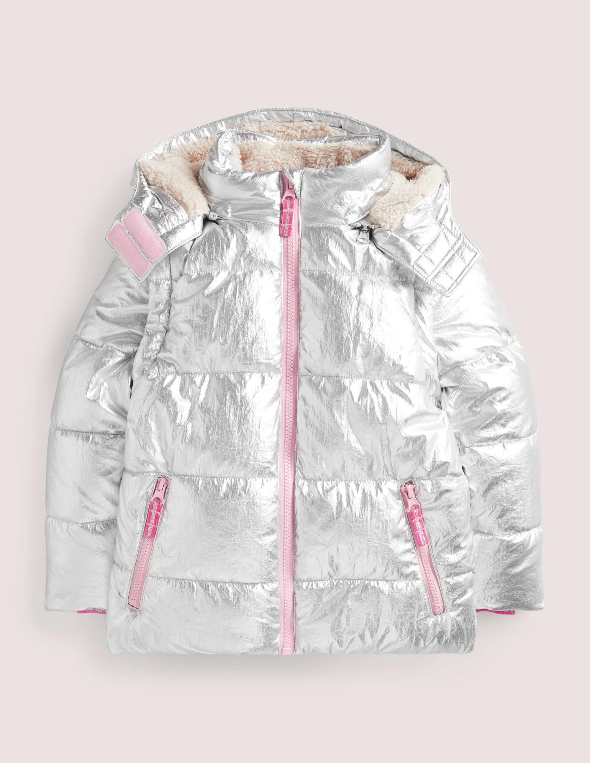 Metallic Cosy 2-in-1 Jacket-Silver Metallic - Image 1
