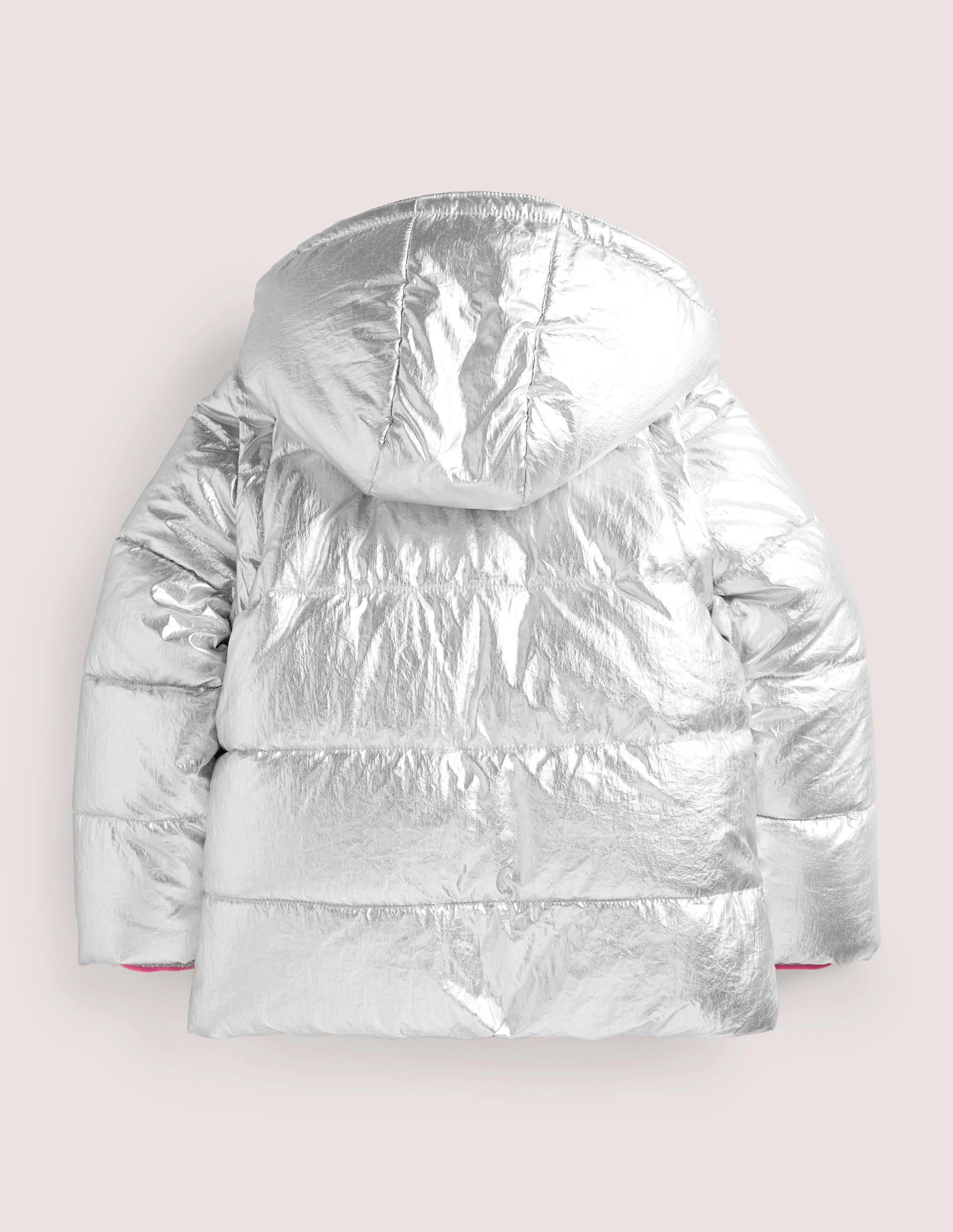 Metallic Cosy 2-in-1 Jacket-Silver Metallic - Image 2