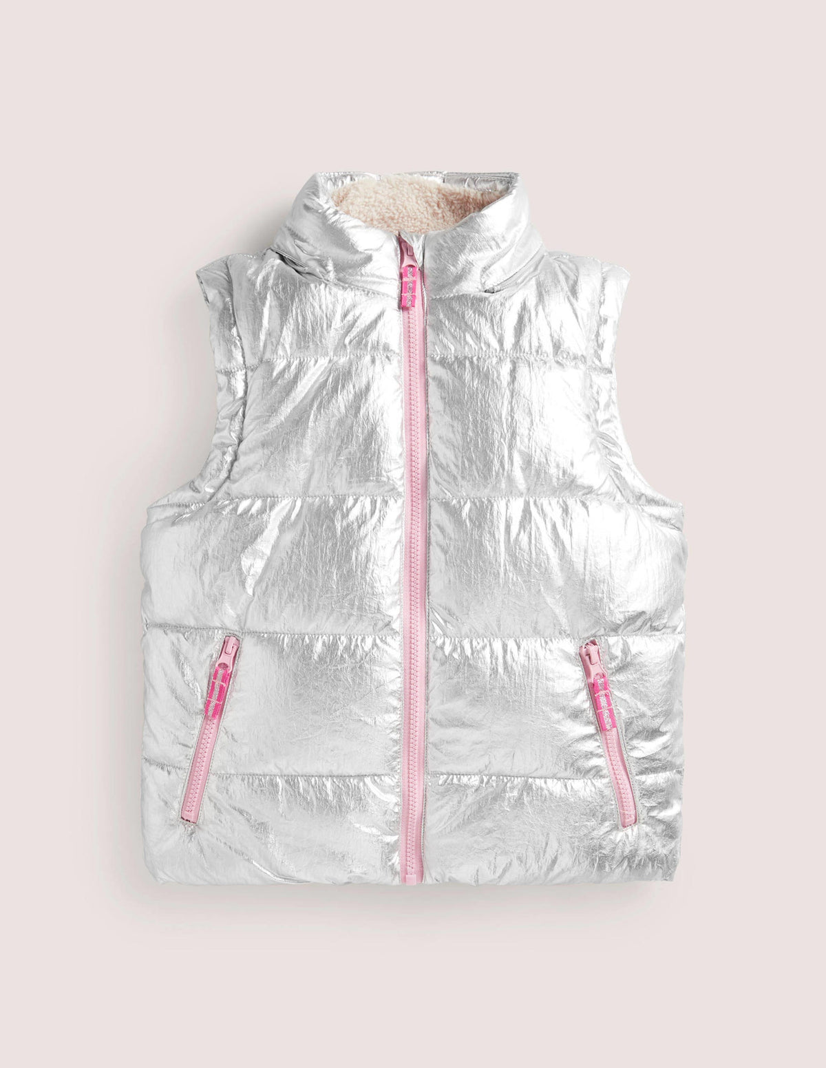 Metallic Cosy 2-in-1 Jacket-Silver Metallic - Image 5