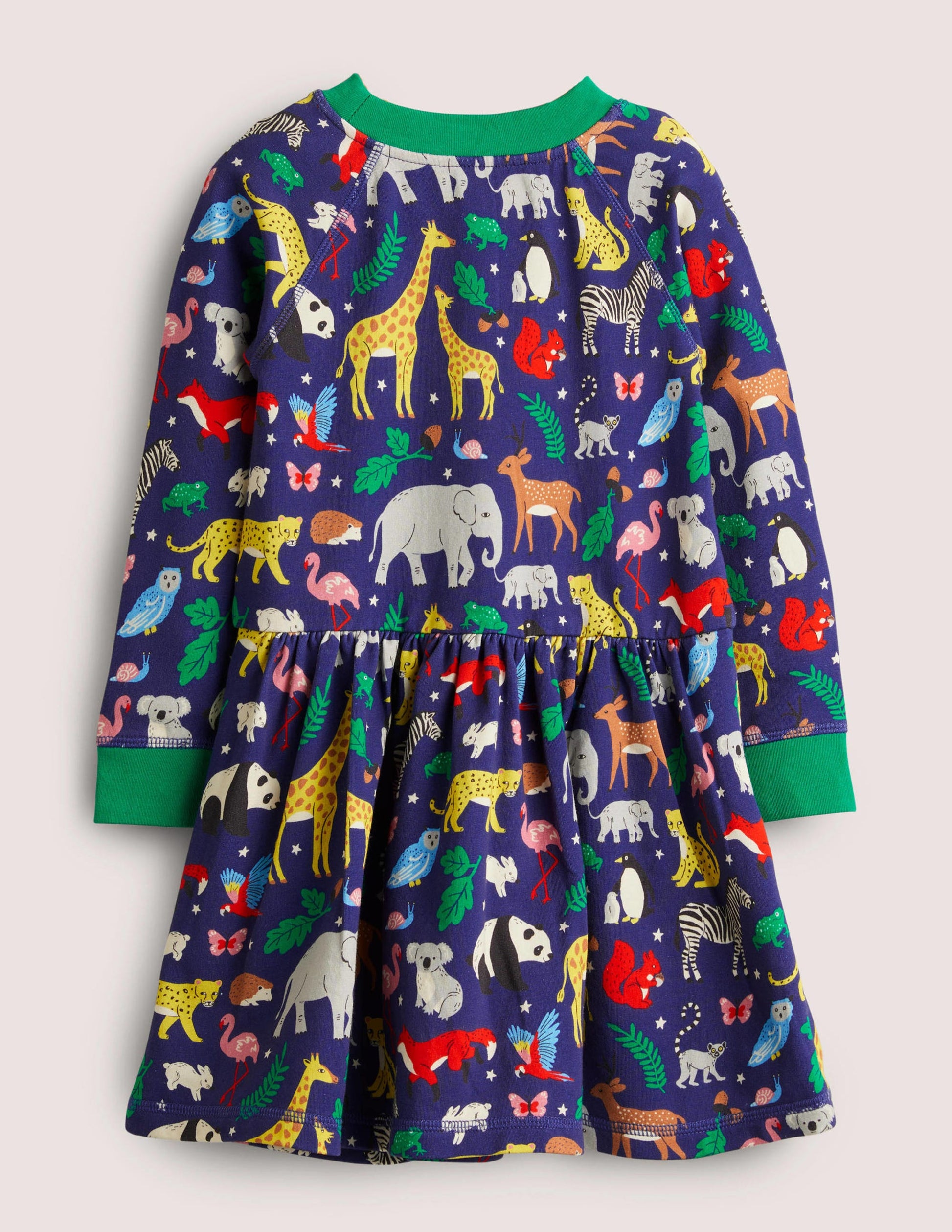 Jersey Sweatshirt Dress-Starboard Blue Global Animals | Boden USA Jersey Sweatshirt Dress-Starboard Blue Global Animals | Boden USA