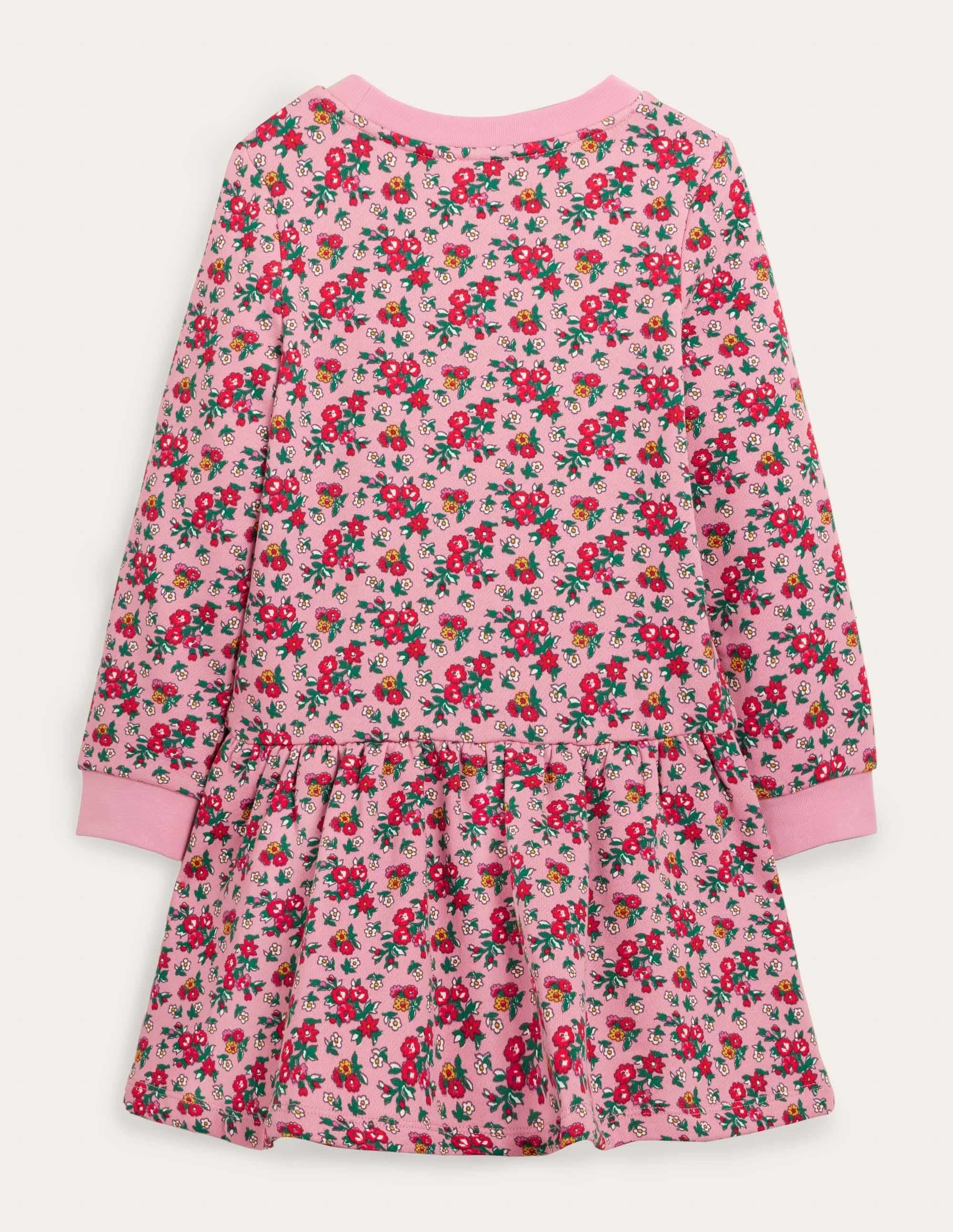 Cosy Printed Sweatshirt Dress-Formica Pink Floral - Image 2