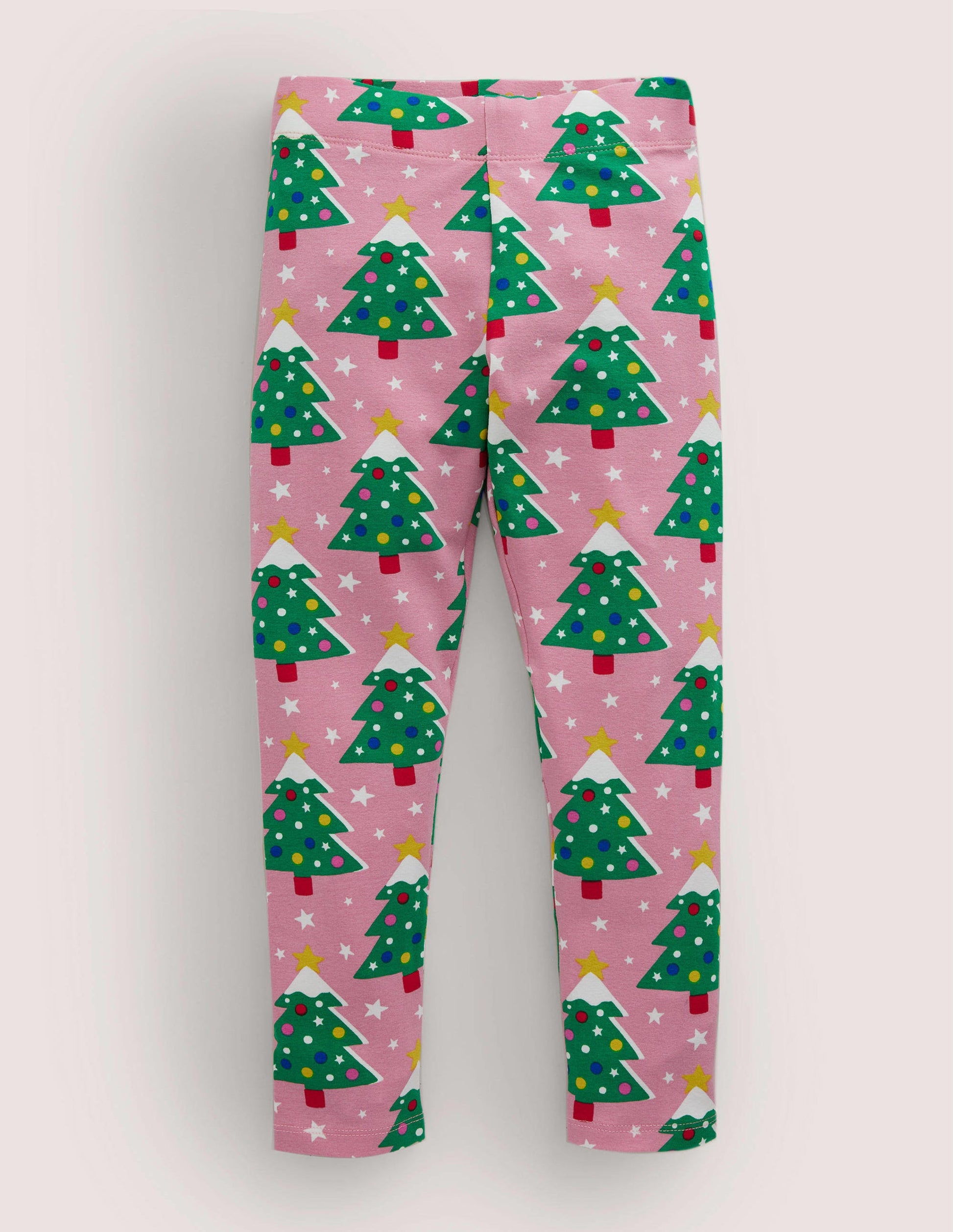 Fun Leggings-Formica Pink Christmas Trees-1