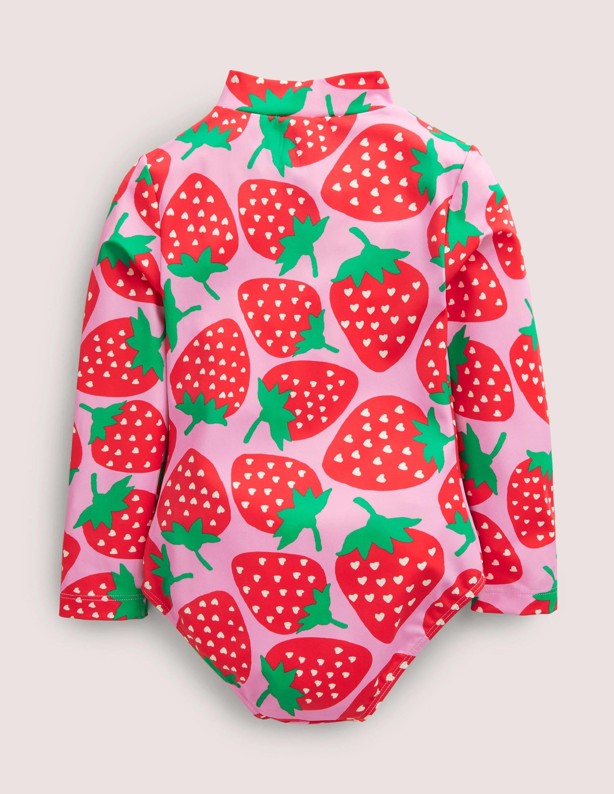 Long-sleeved Swimsuit-Tickled Pink Strawberries - Image 2