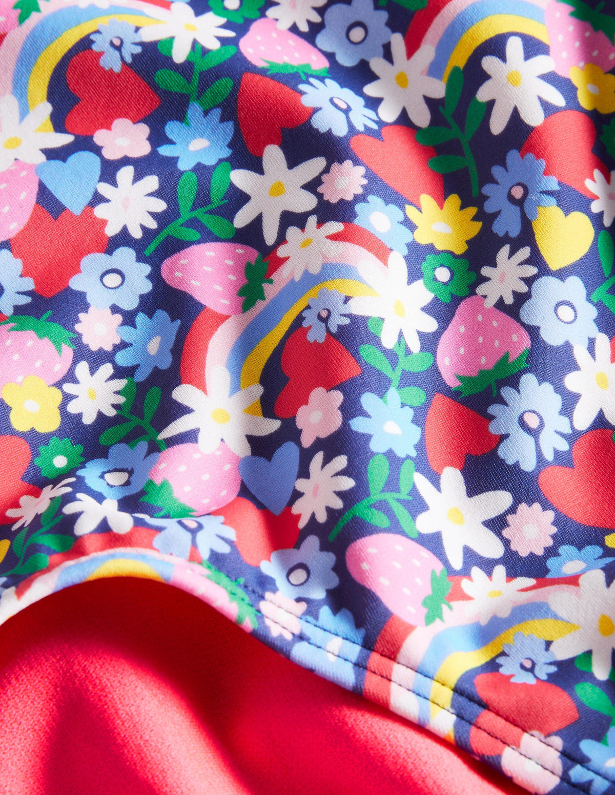 Puff Sleeve Printed Swimsuit-Starboard Rainbow Ditsy - Image 3