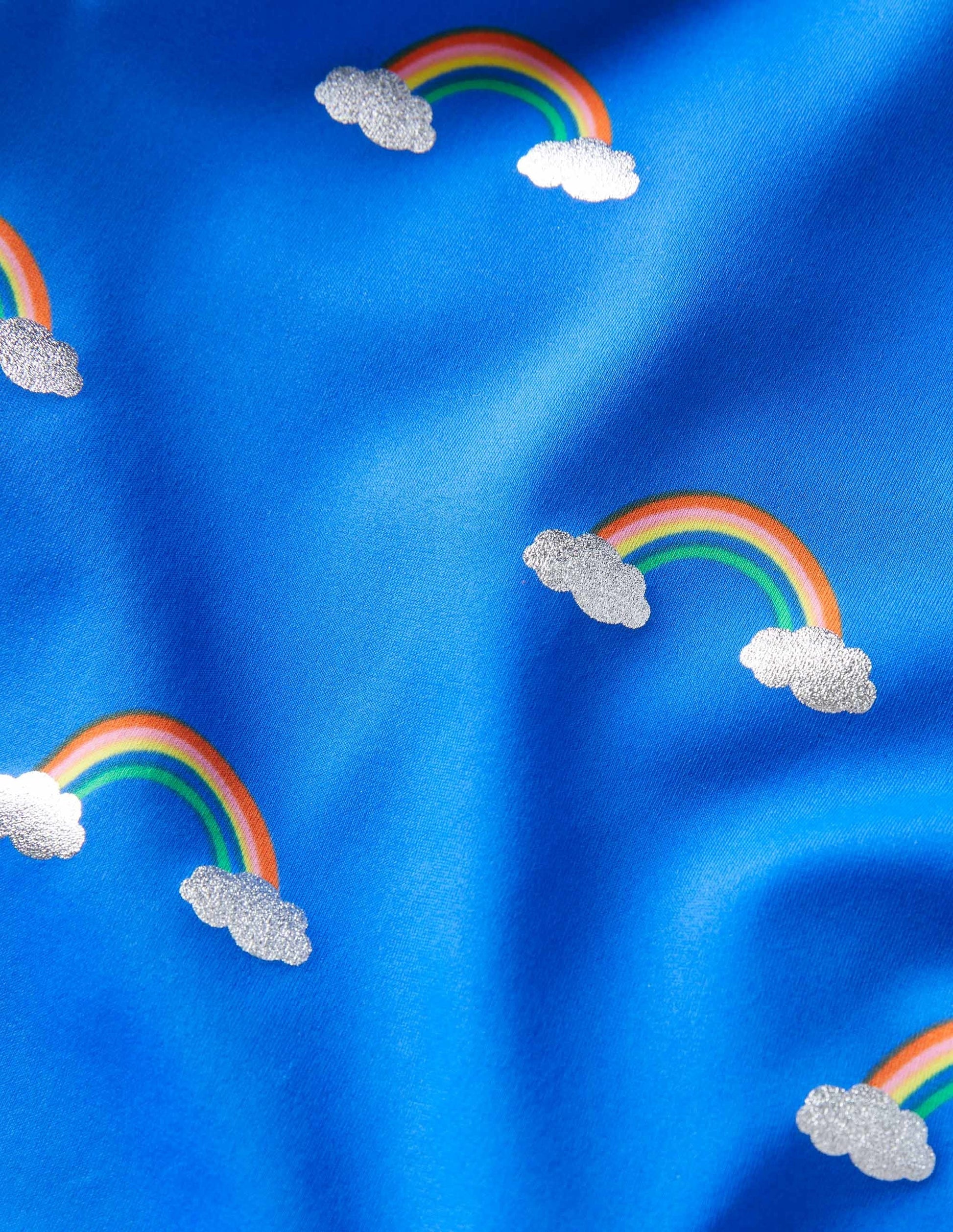 Cross-back Printed Swimsuit-Cabana Blue Rainbow Clouds-3