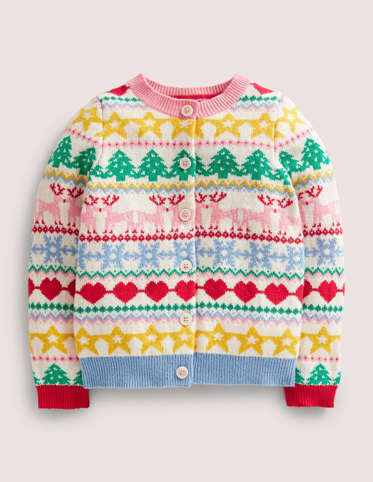 Festive Fair Isle Christmas Cardigan-Multi Festive Fair Isle - Image 1