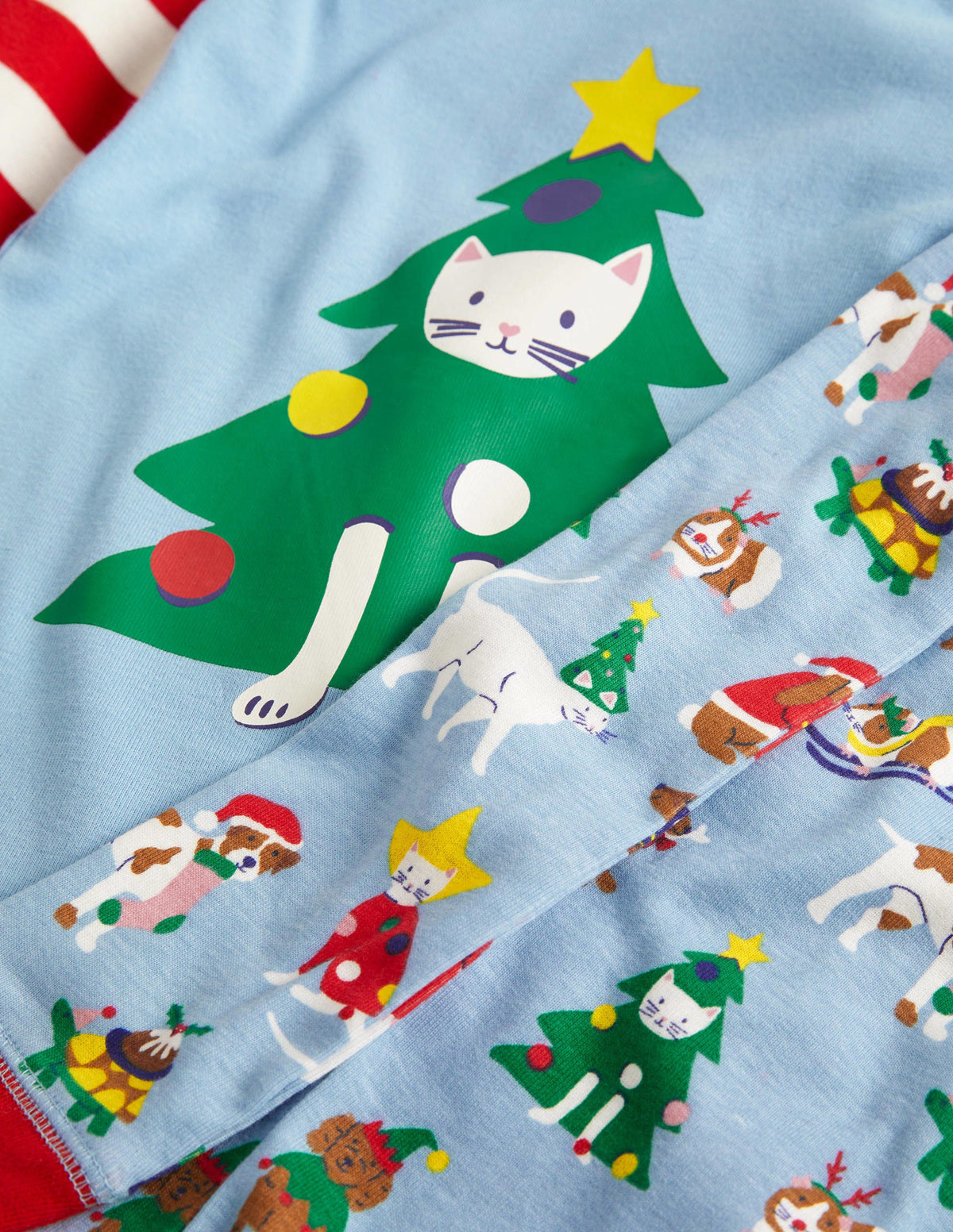 Twin Pack Snug Pajamas-Dusty Blue Festive Pets-3