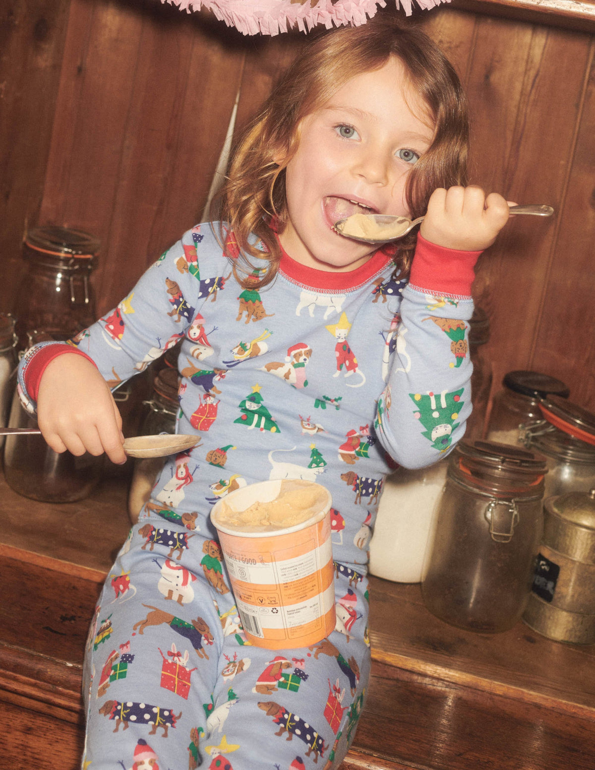 Twin Pack Snug Pajamas-Dusty Blue Festive Pets - Image 5