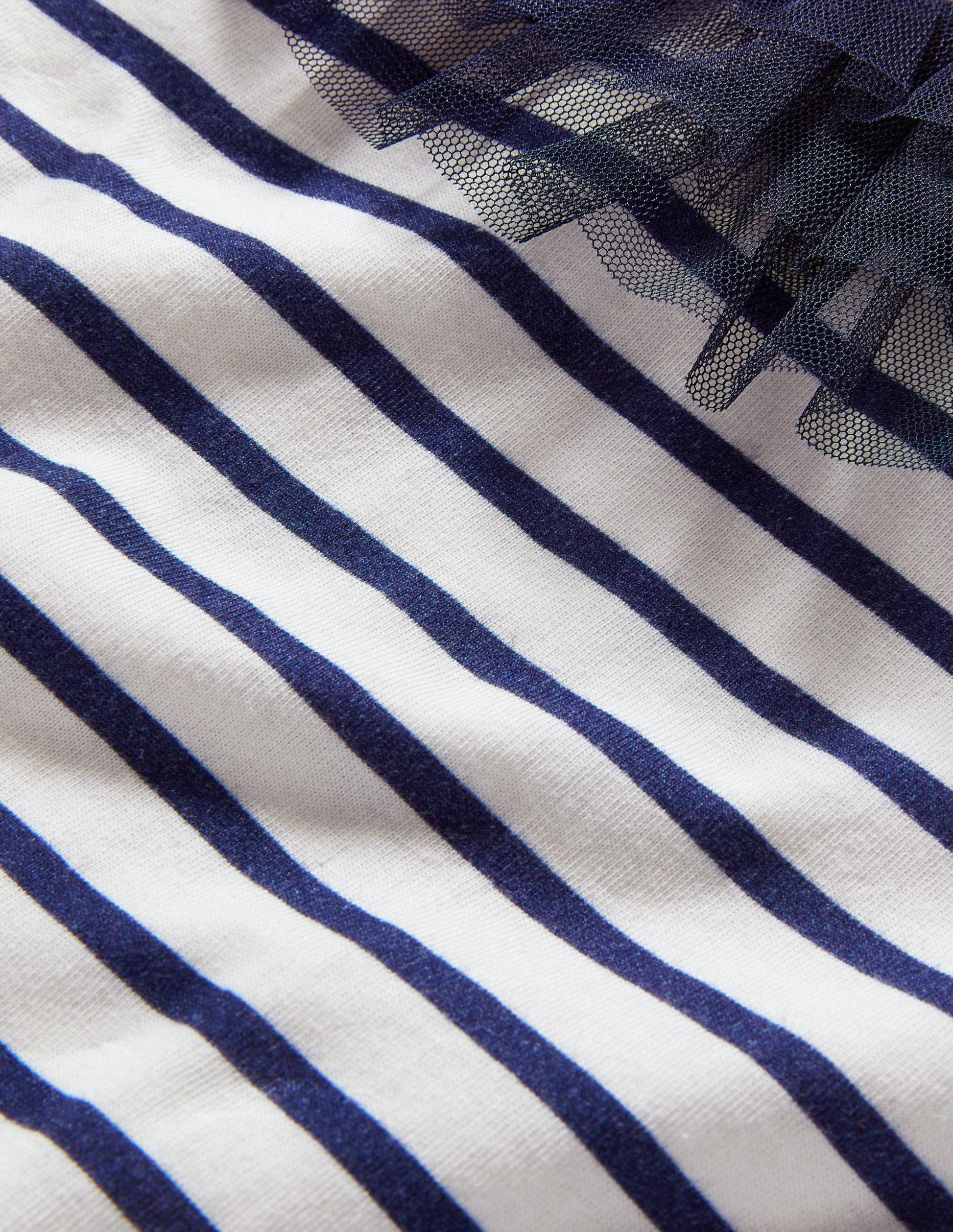 Tulle Jersey Top-College Navy/Ivory-3