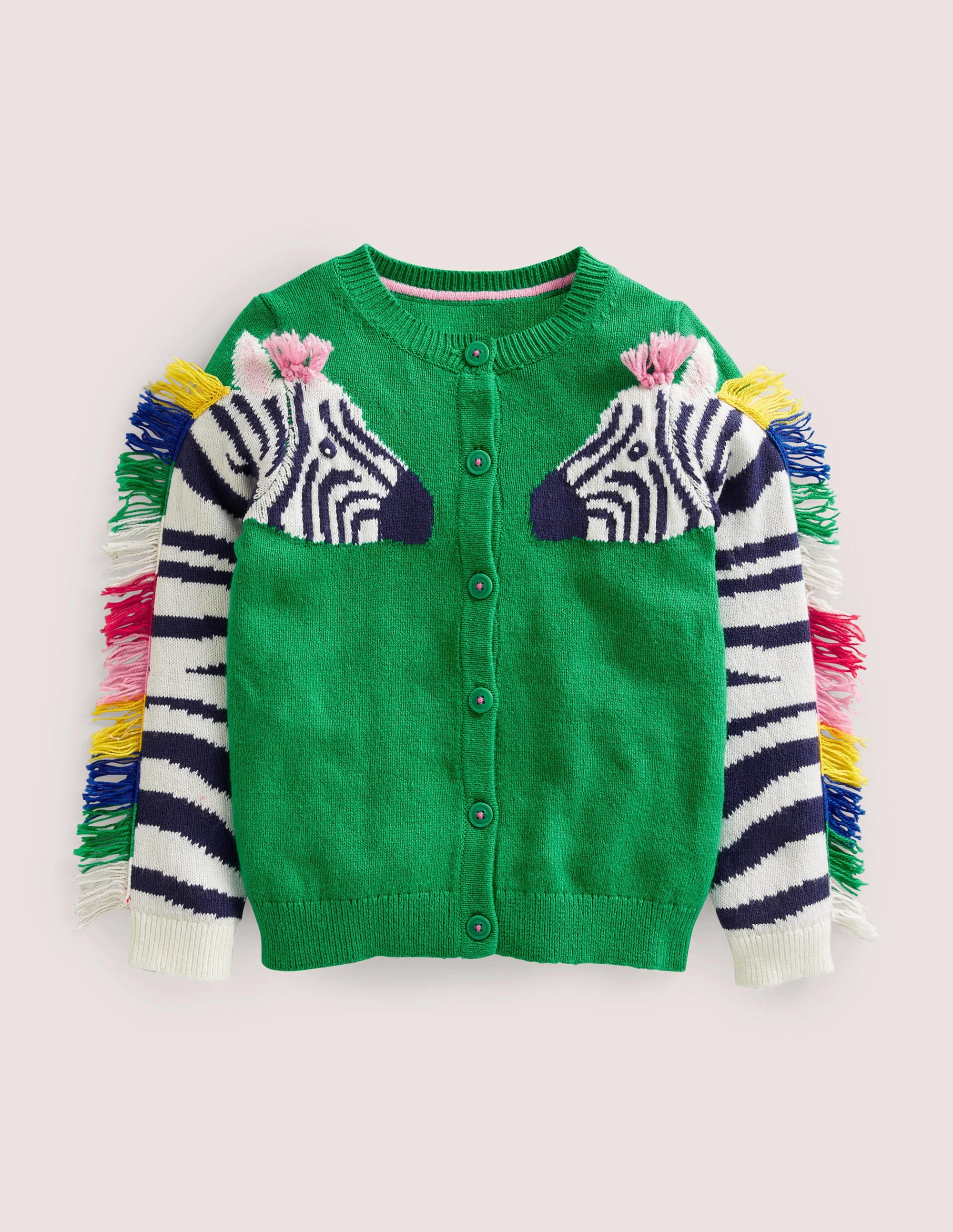 Fun Cardigan-Green Pepper Zebra - Image 1
