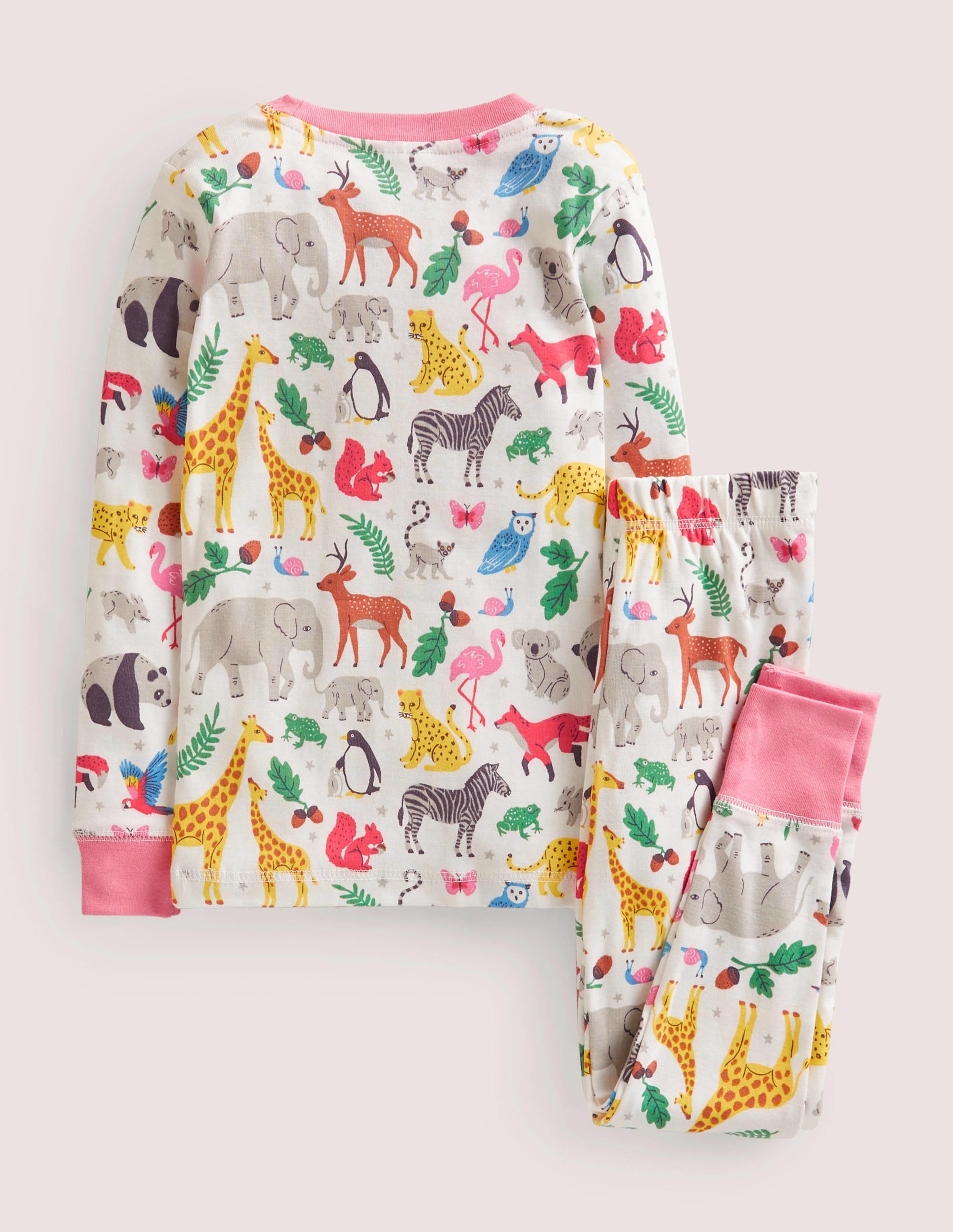 Snug Long John Pajamas-Multi Global Animals - Image 2