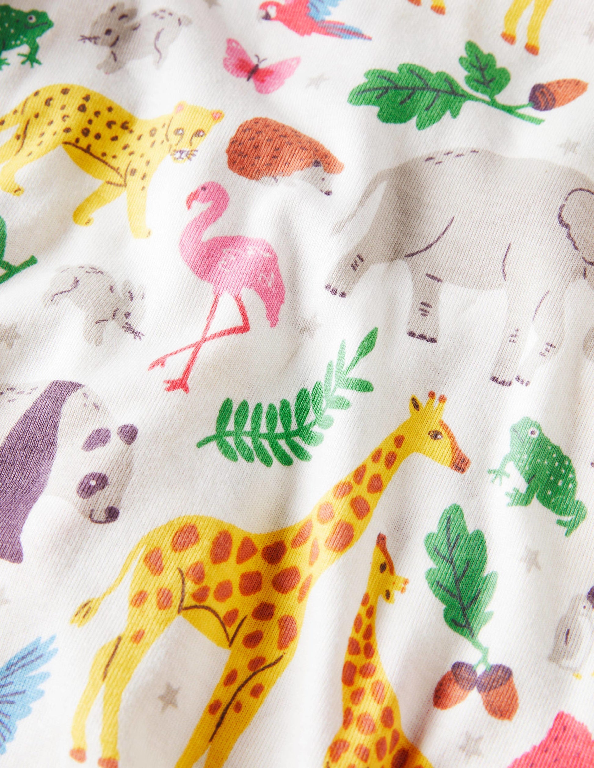 Snug Long John Pajamas-Multi Global Animals-3