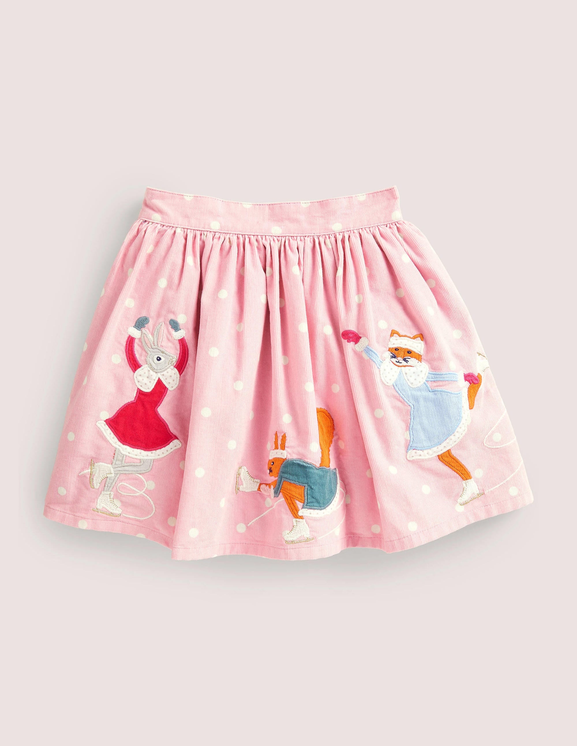 Cord Appliqué Skirt-Ice Skating Animals - Image 1