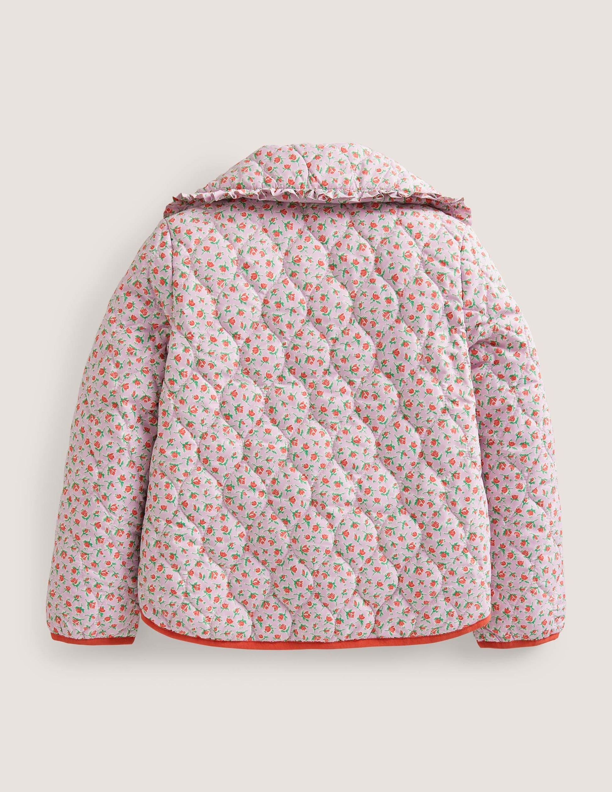 Quilted Collar Jacket-Lilac Pink Vintage Floral-2
