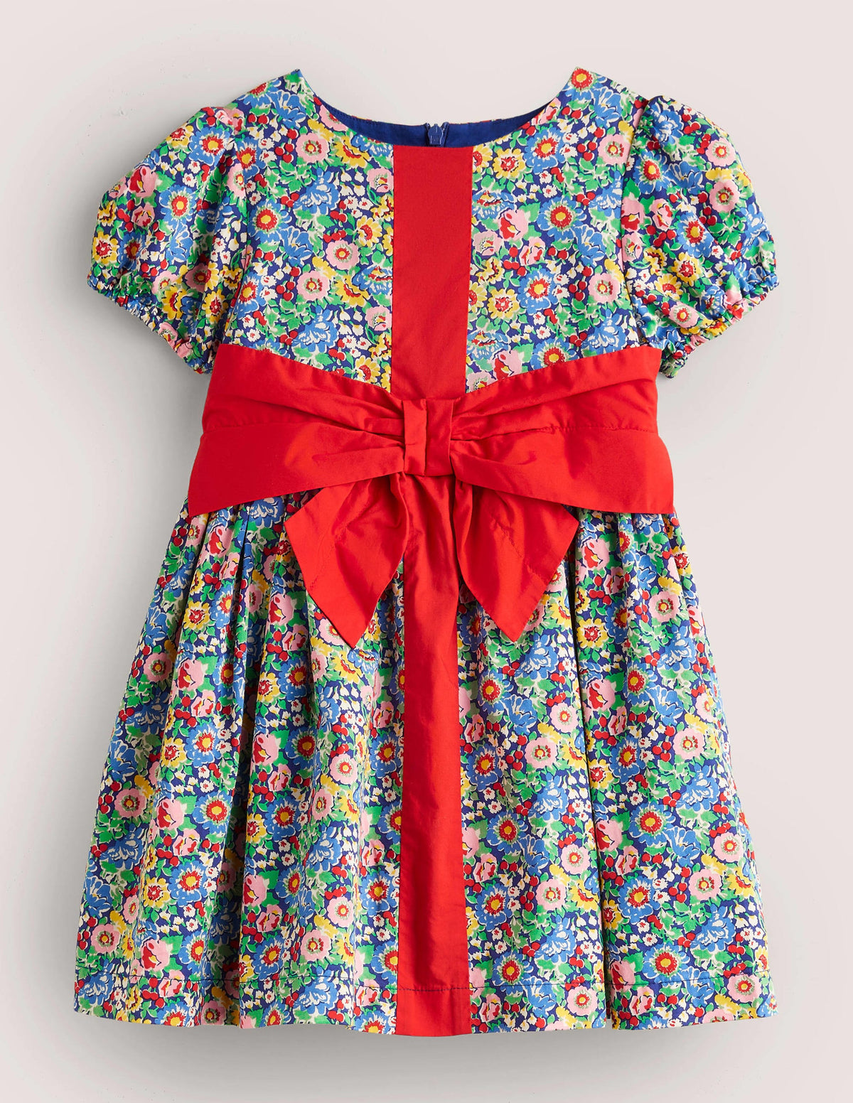 Floral Bow Party Dress-Multi Floral Bow - Image 1