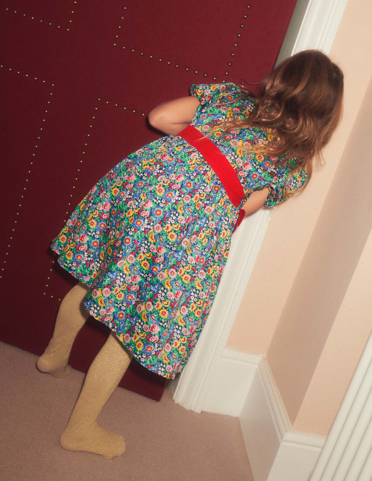Floral Bow Party Dress-Multi Floral Bow-6
