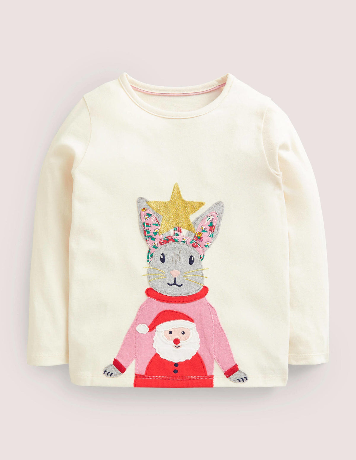 Front & Back T-shirt-Vanilla Pod Christmas Bunny-1