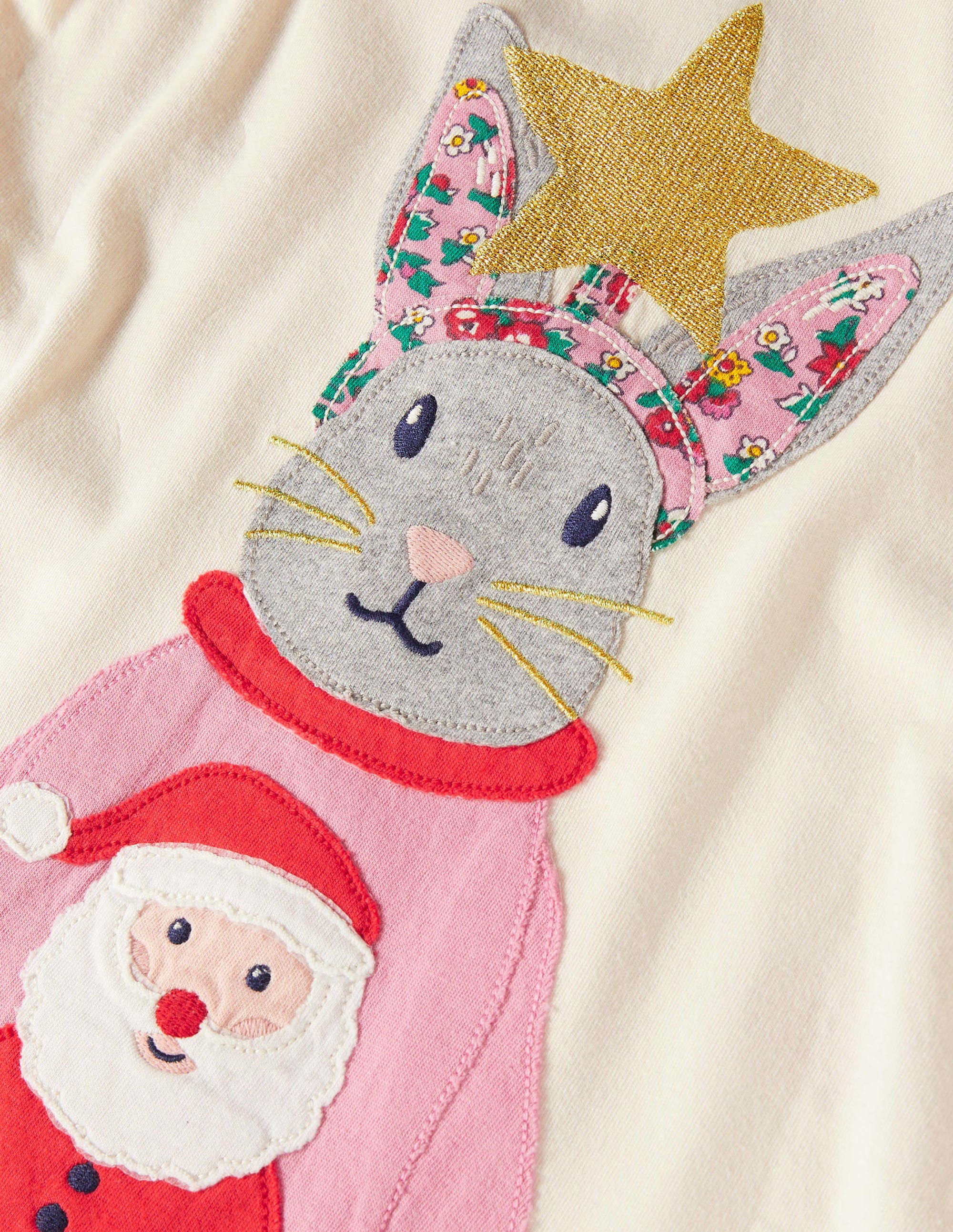 Front & Back T-shirt-Vanilla Pod Christmas Bunny - Image 3