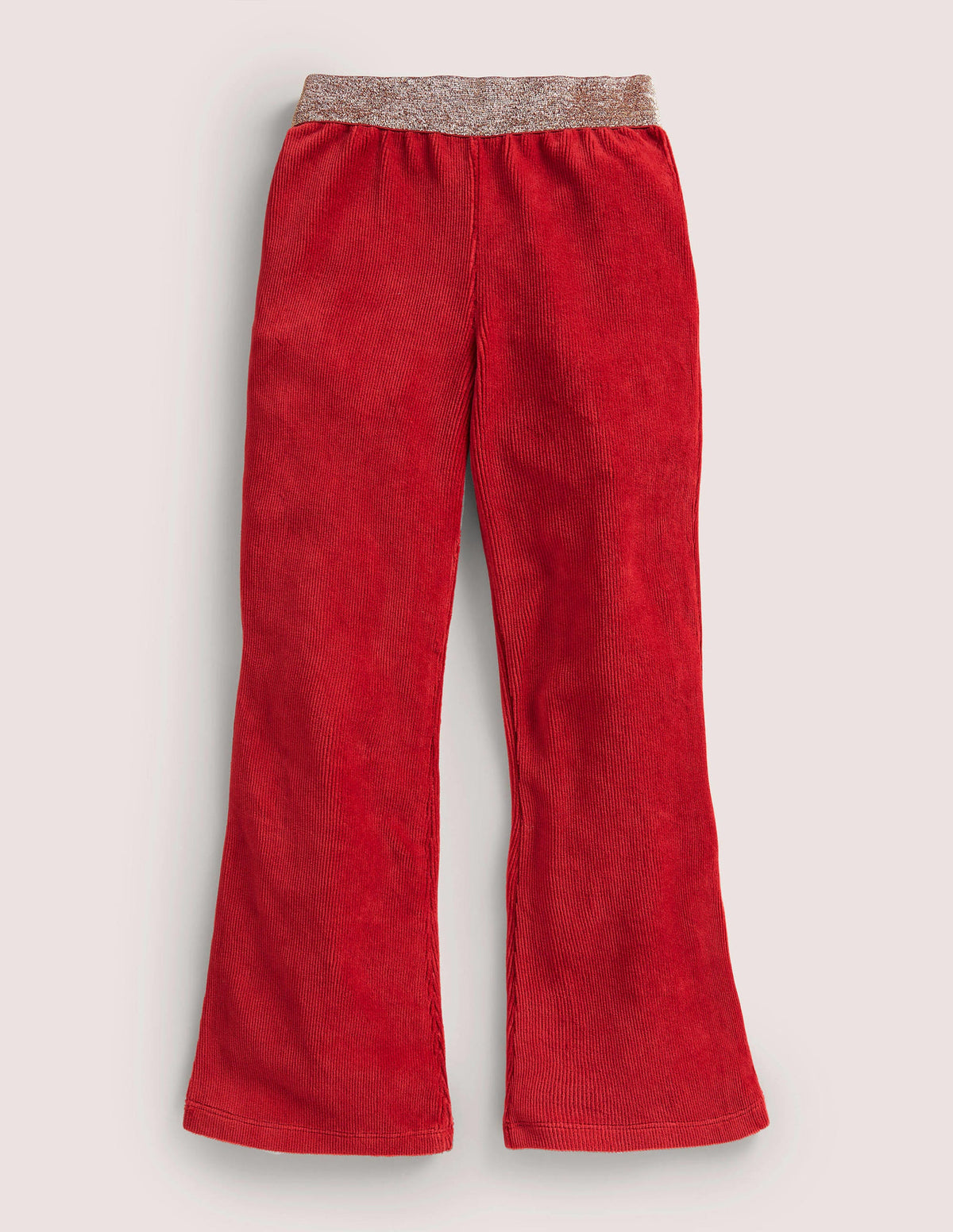 Sparkle Waist Kick Flare-Russet Red-1