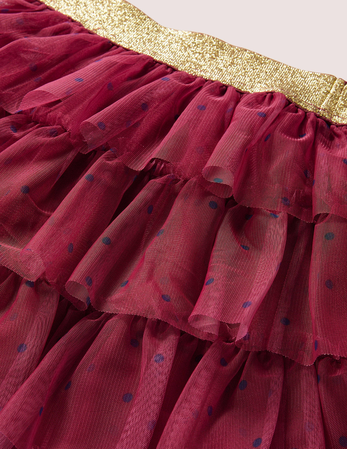 Tulle Midi Skirt-Damson and Navy Spot - Image 3