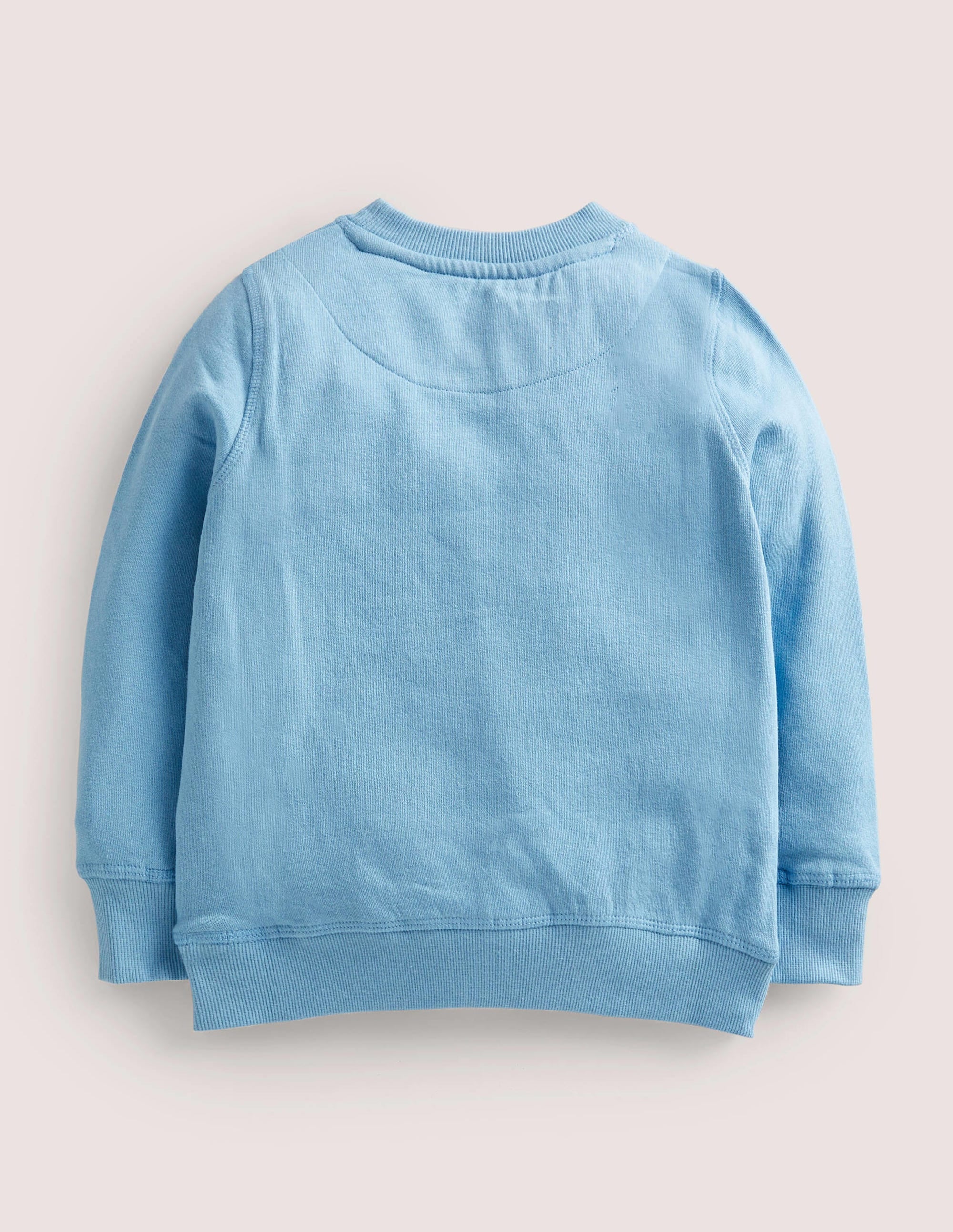 Blue Reindeer Embroidered Sweatshirt-Dusty Blue Reindeer - Image 2