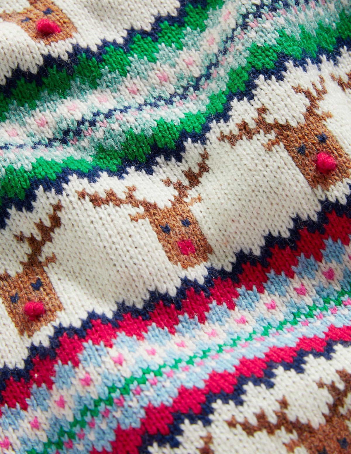 Reindeer Fair Isle Christmas Sweater-Multi Stripe Reindeer-3