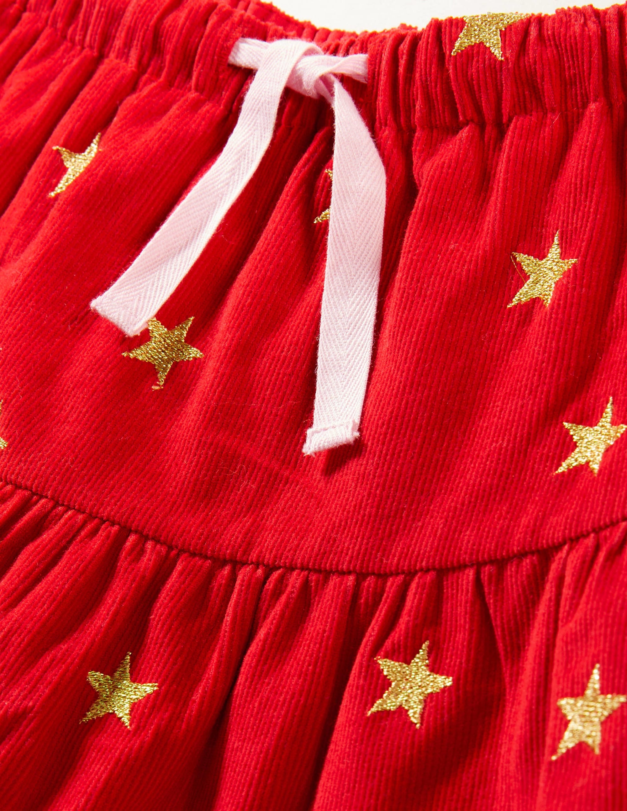 Embroidered Twirly Midi Skirt-Rockabilly Red - Image 3