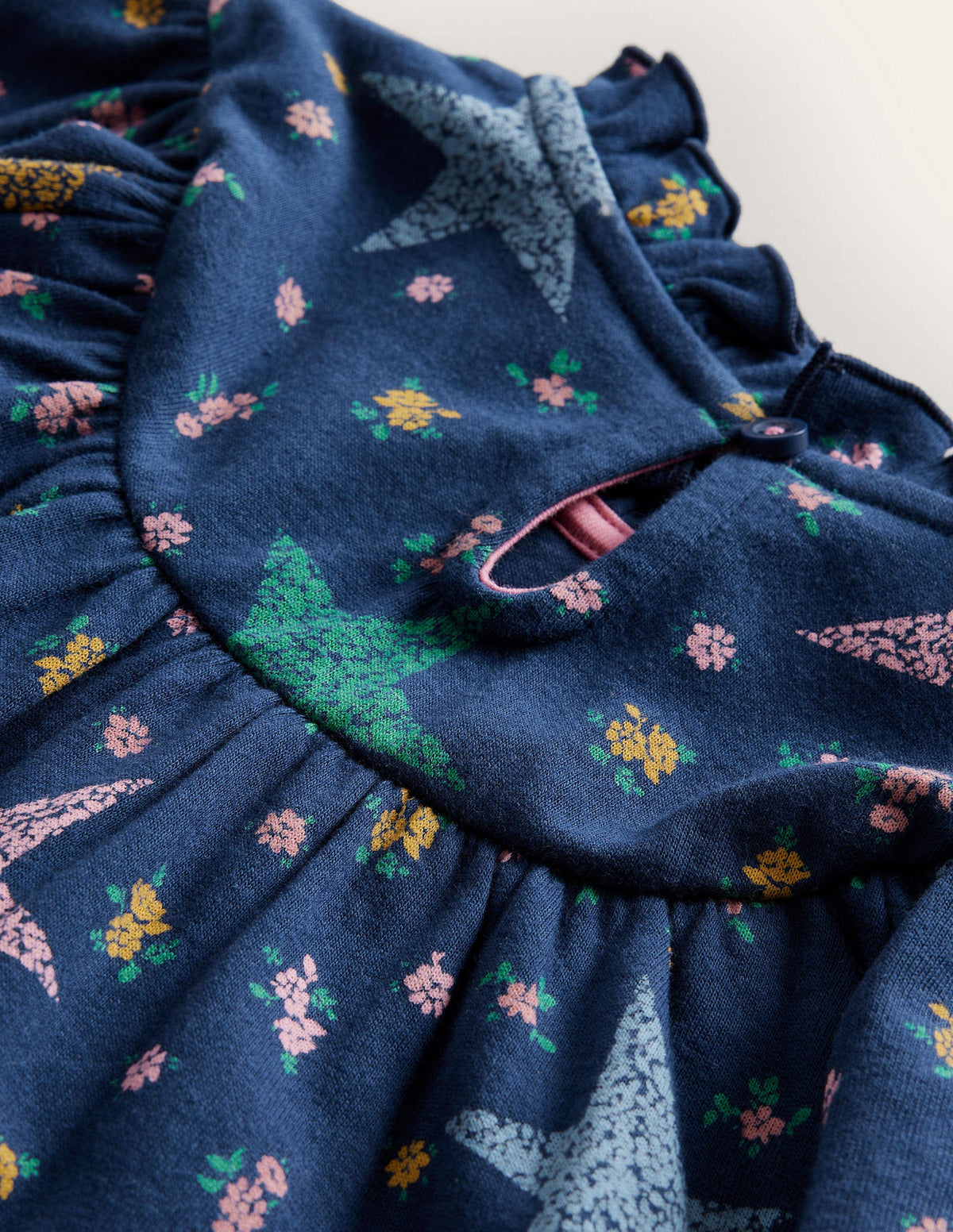 Lightweight Sweat Dress-College Navy Star Floral-3