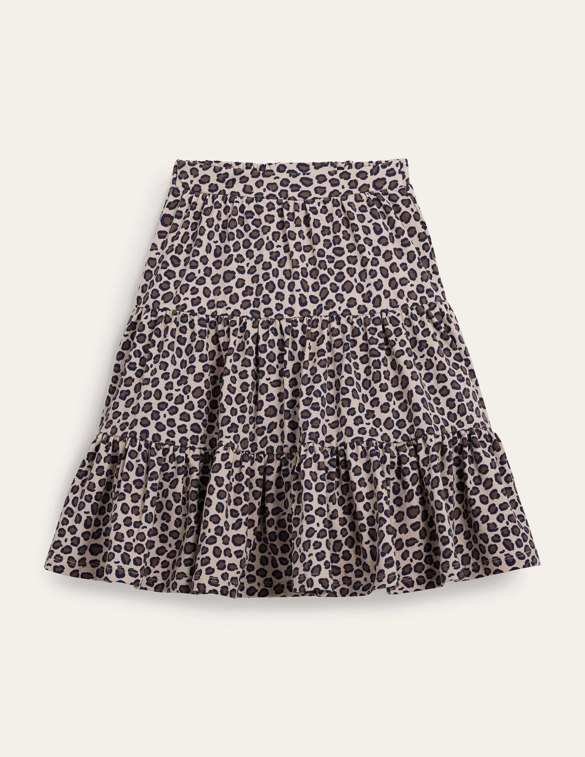 Three Tiered Midi Skirt-Leopard-1
