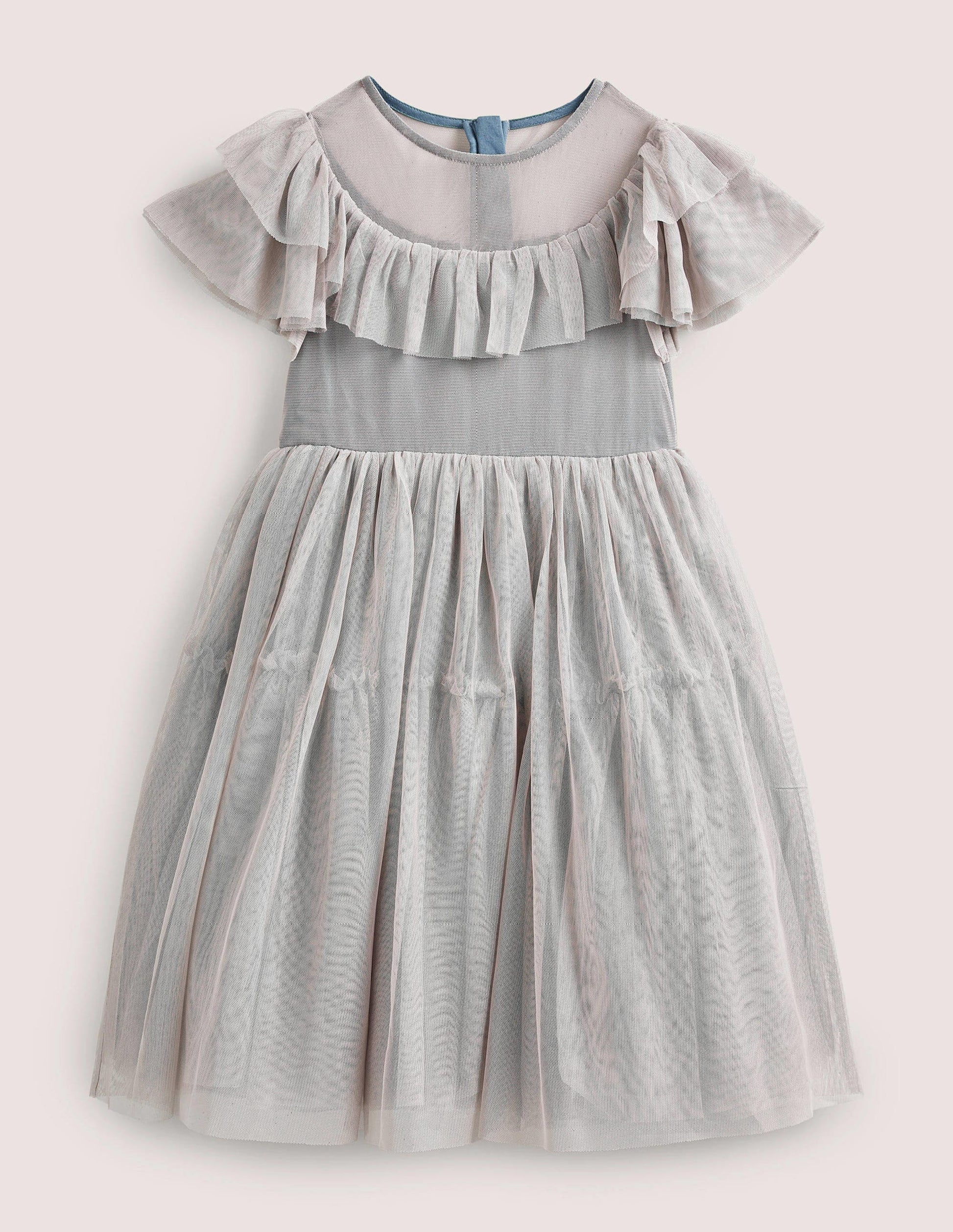 Frilly Tulle Dress-Statue Grey-1
