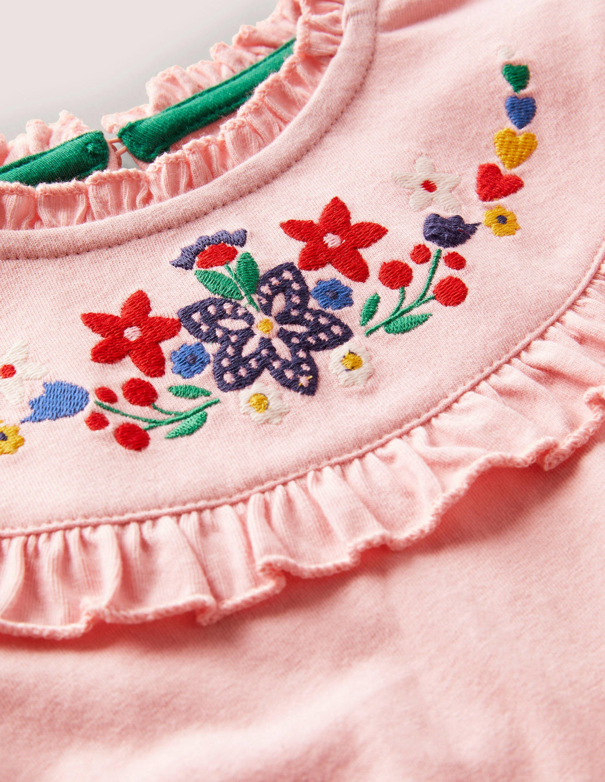 Embroidered Frilly Top-Boto Pink - Image 3
