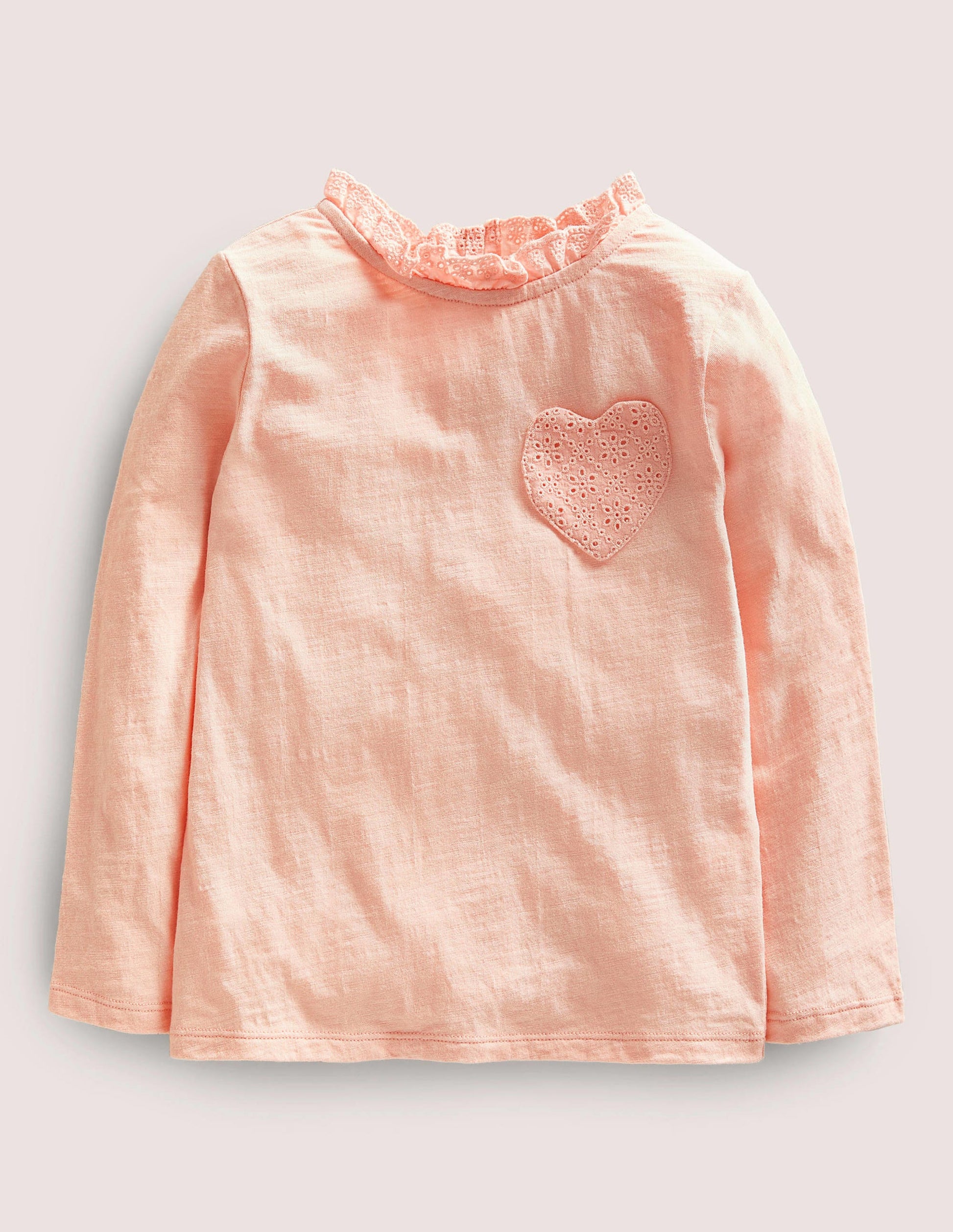 Long Sleeve Heart Pocket Top-Provence Dusty Pink-1